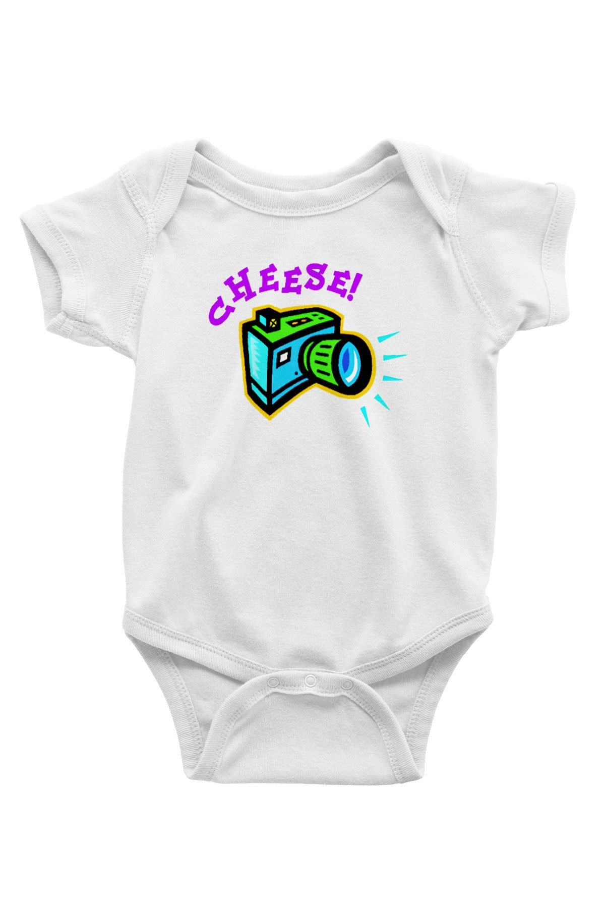 Fotoğrafçı Baskılı Beyaz Unisex Bebek Body - Zıbın