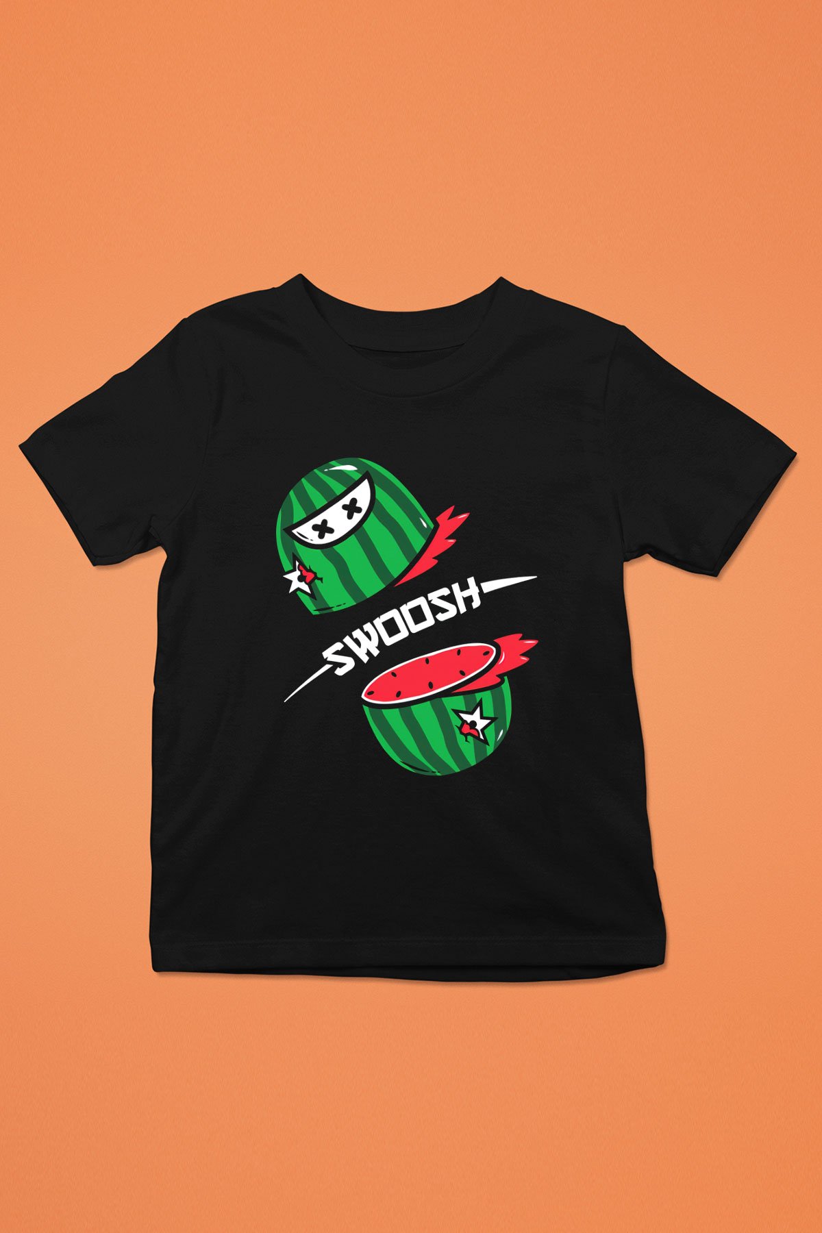 Fruit Ninja Siyah Unisex Çocuk Tişört