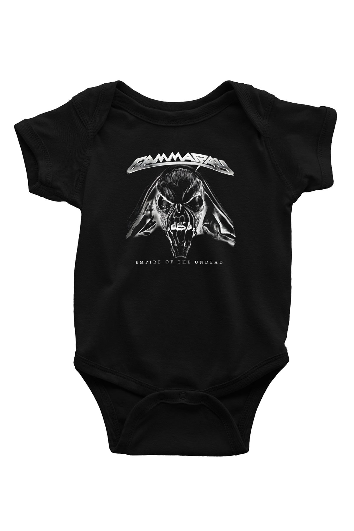 Gammaray Baskılı Unisex Siyah Bebek Body - Zıbın