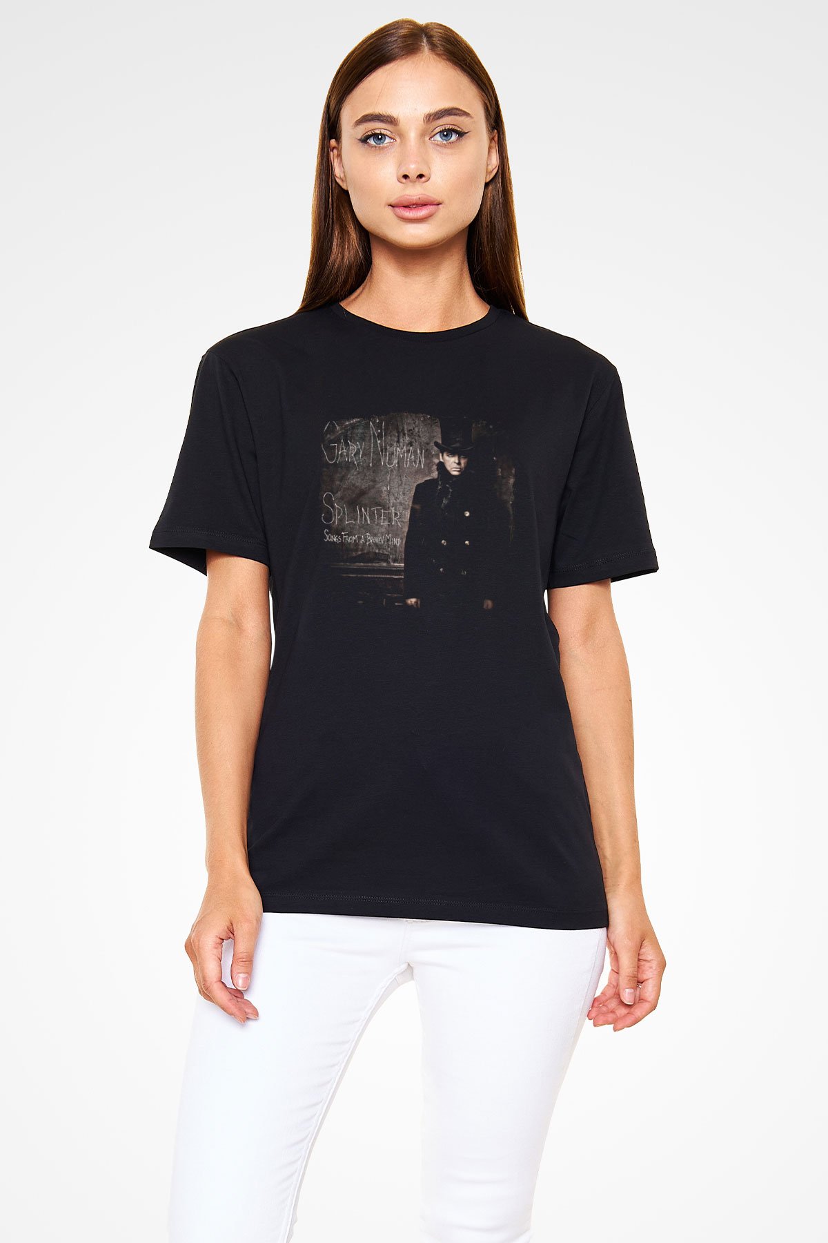 Gary Numan Baskılı Unisex Siyah Tişört