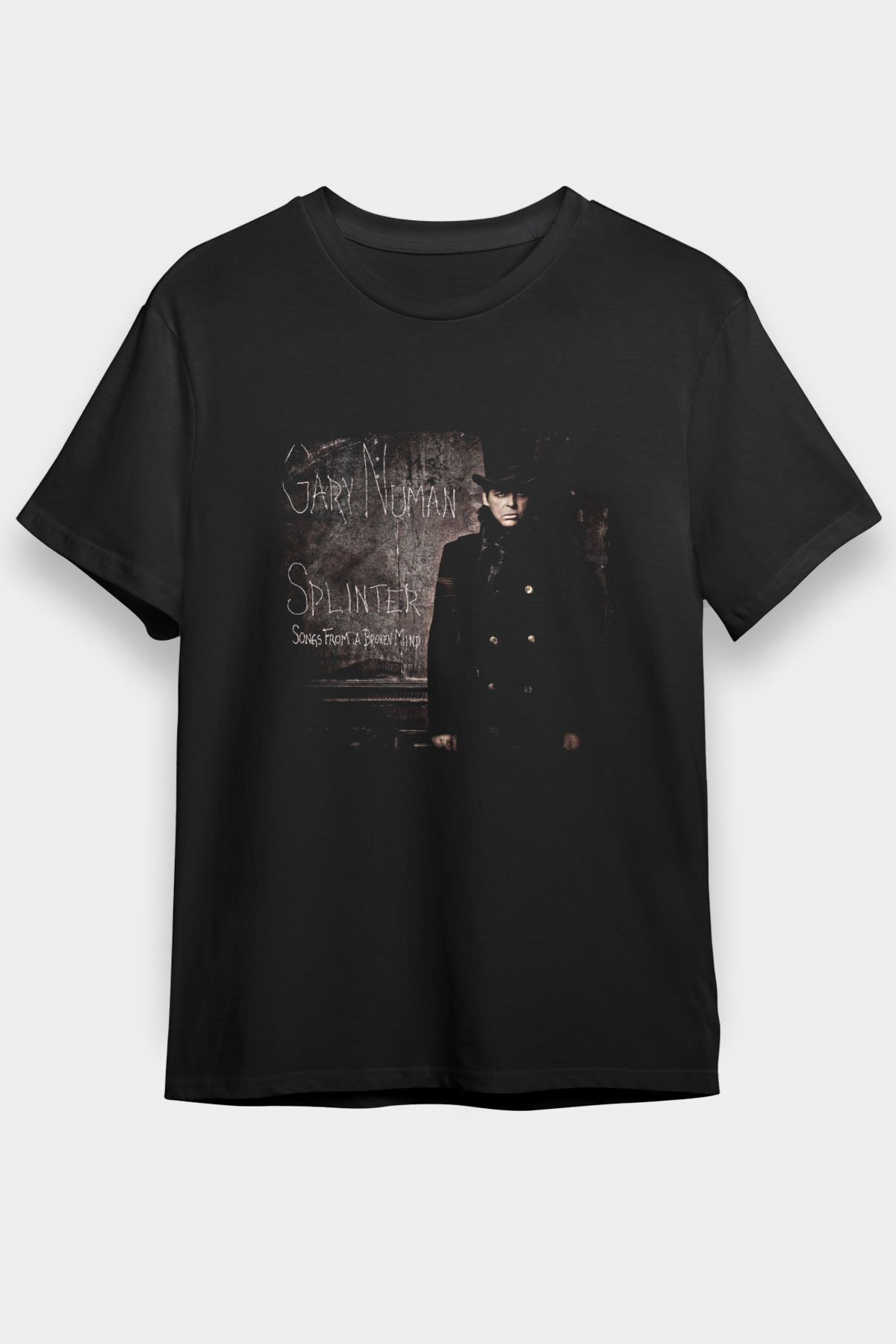 Gary Numan Baskılı Unisex Siyah Tişört