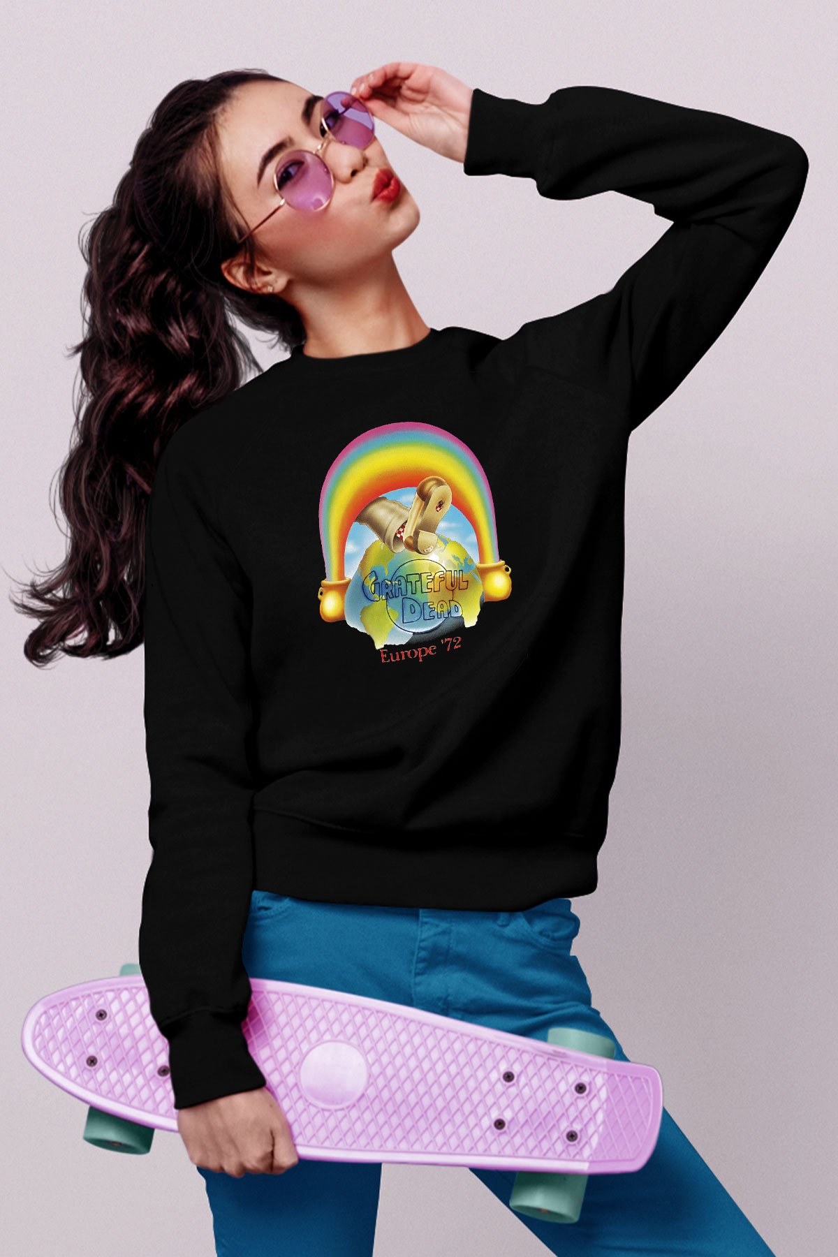 Grateful Dead Siyah Unisex Sweatshirt