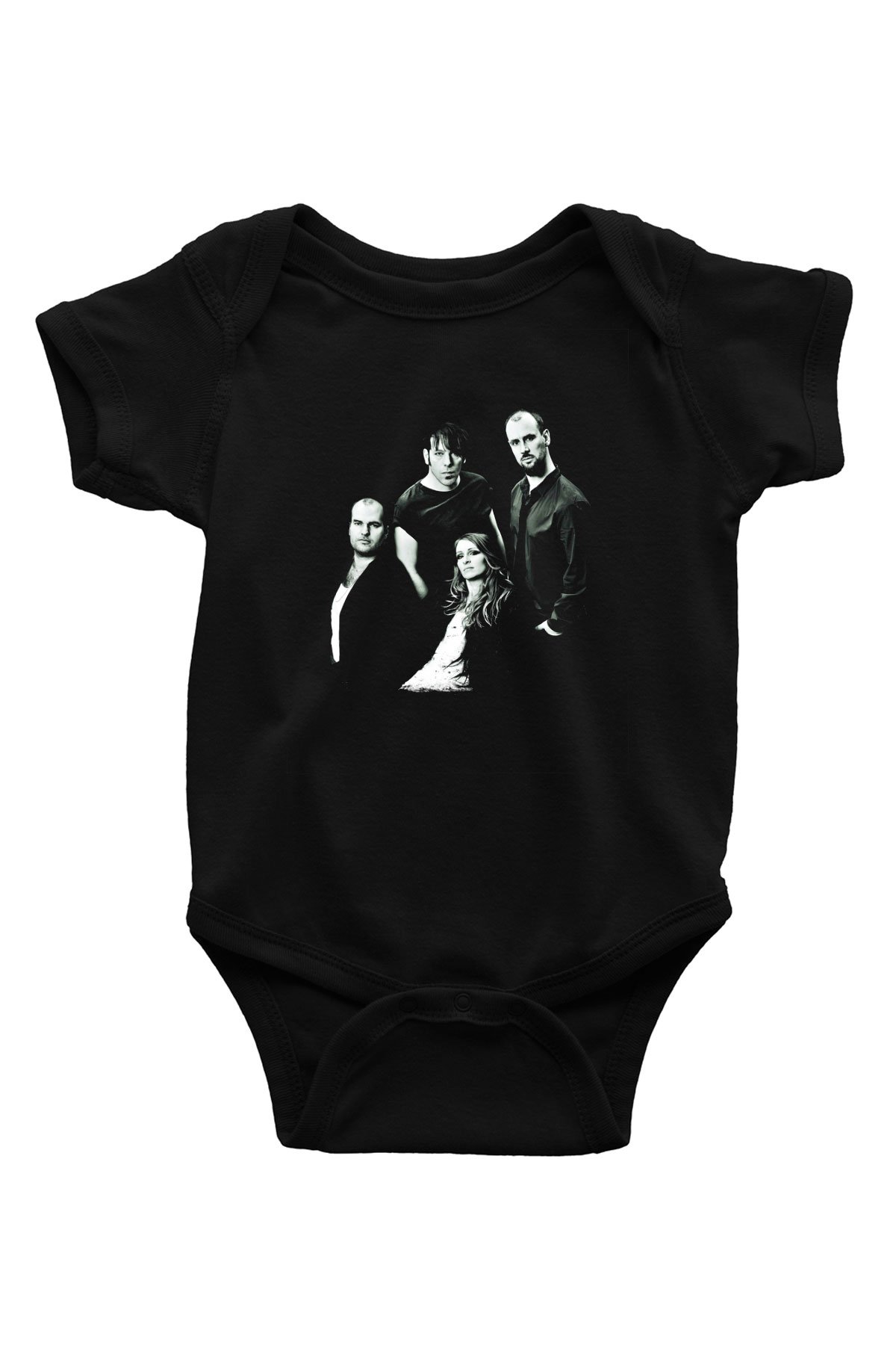 Guano Apes Baskılı Unisex Siyah Bebek Body - Zıbın