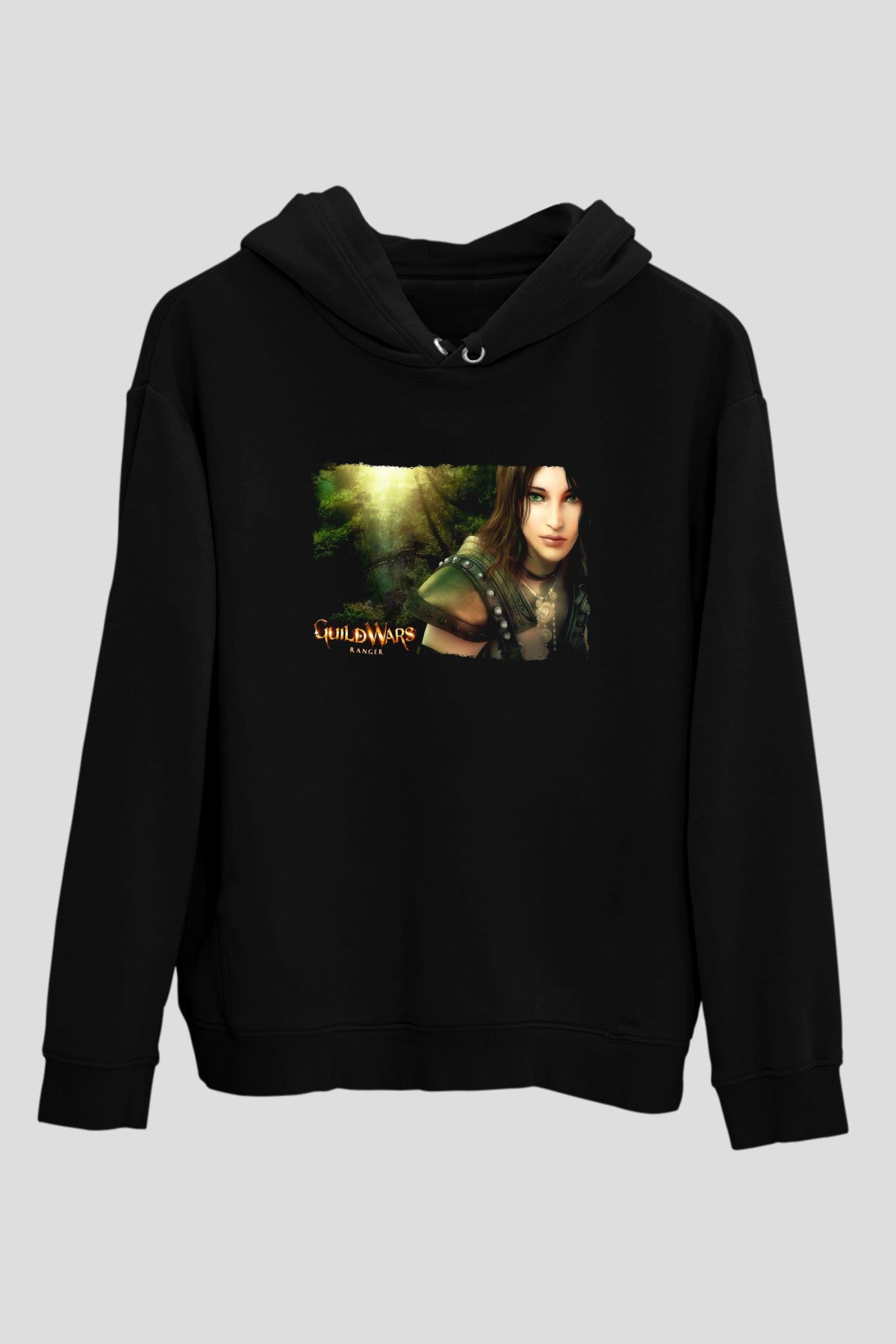 Guild Wars Siyah Unisex Hoodie