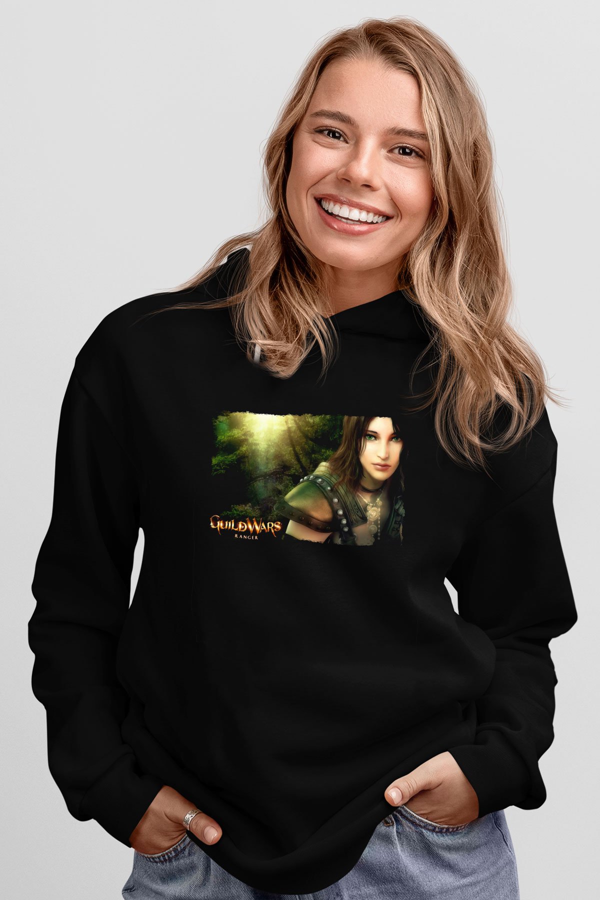 Guild Wars Siyah Unisex Hoodie