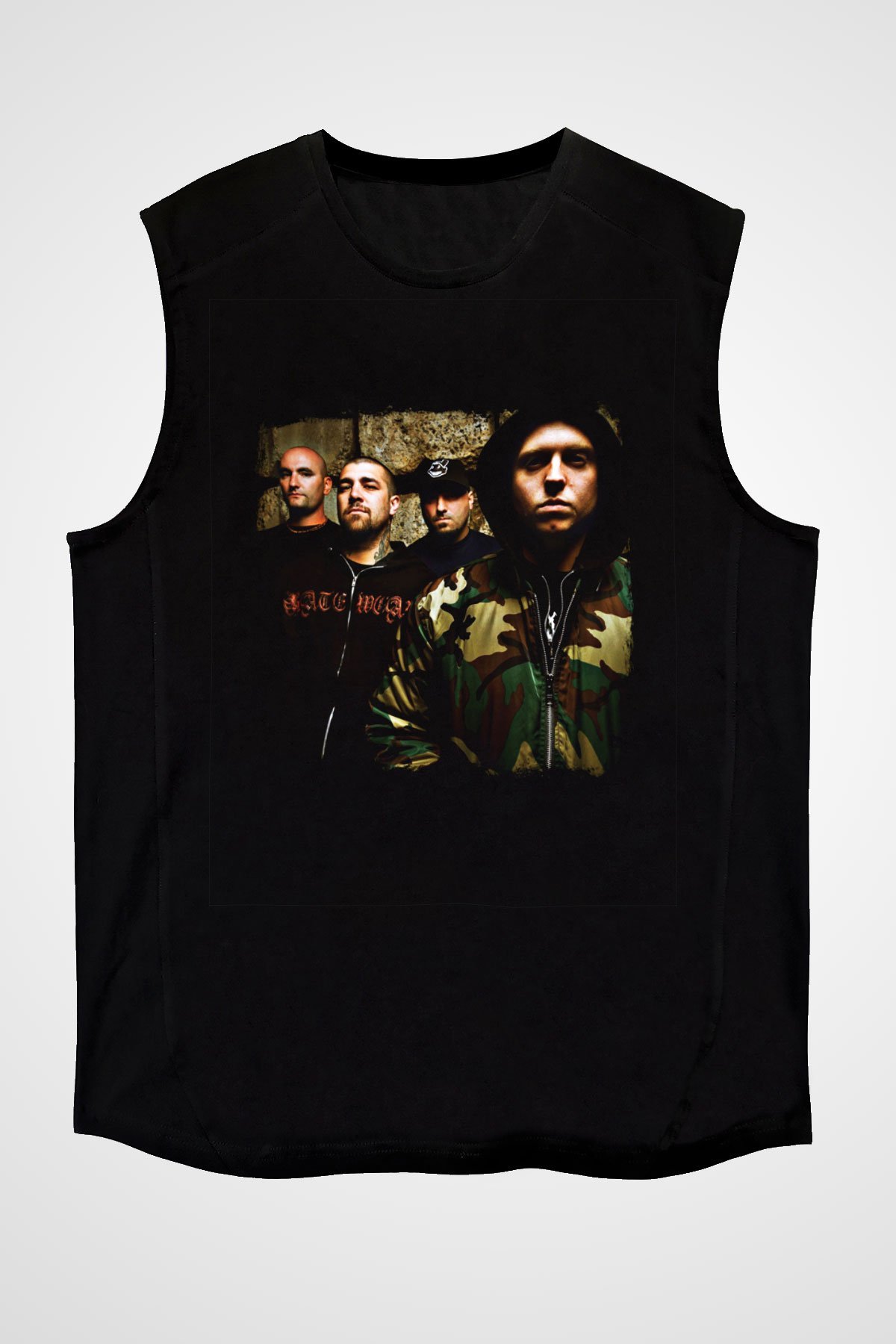 Hatebreed Baskılı Unisex Siyah Kolsuz Tişört