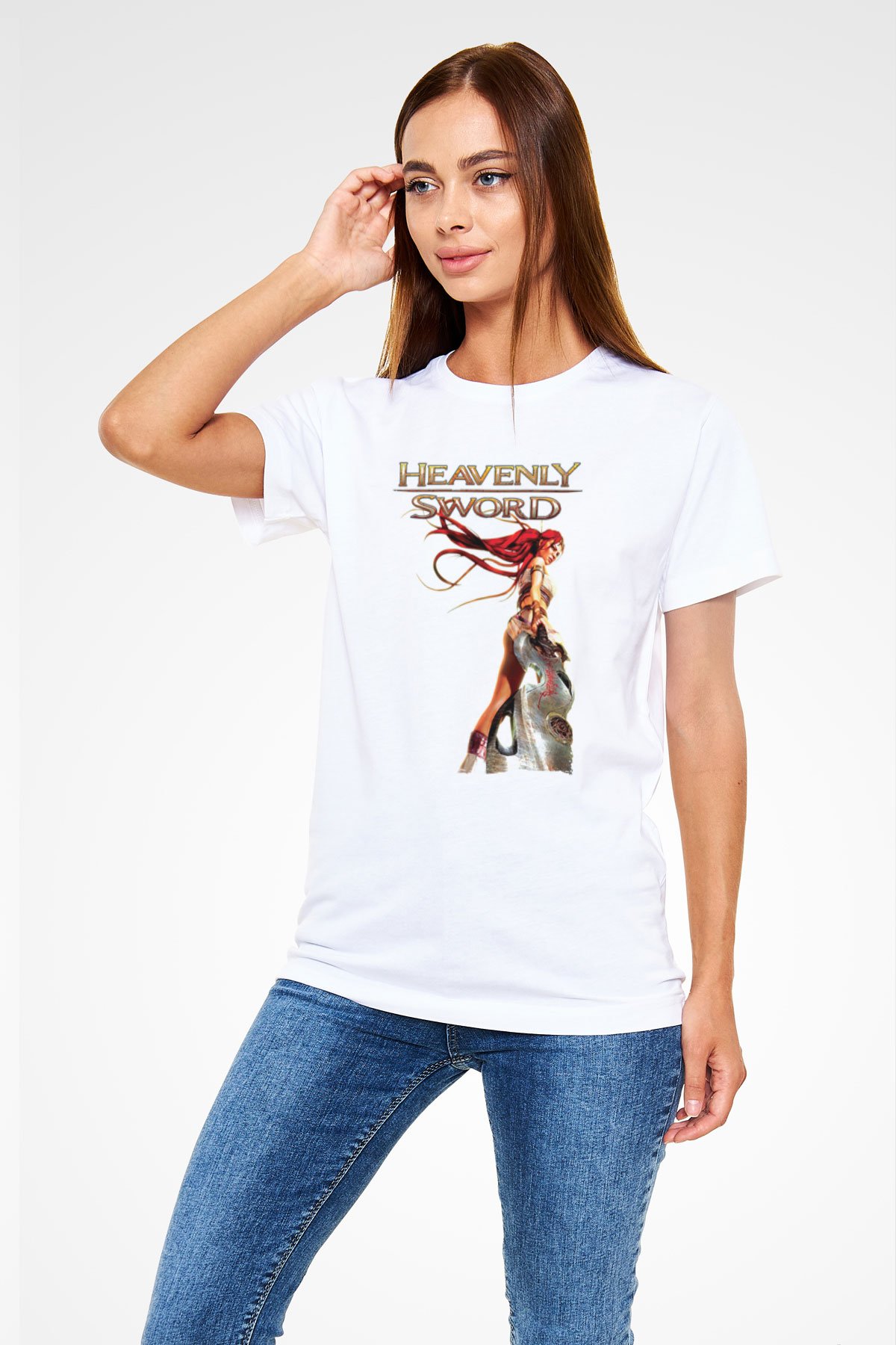 Heavenly Sword Beyaz Unisex Tişört T-Shirt