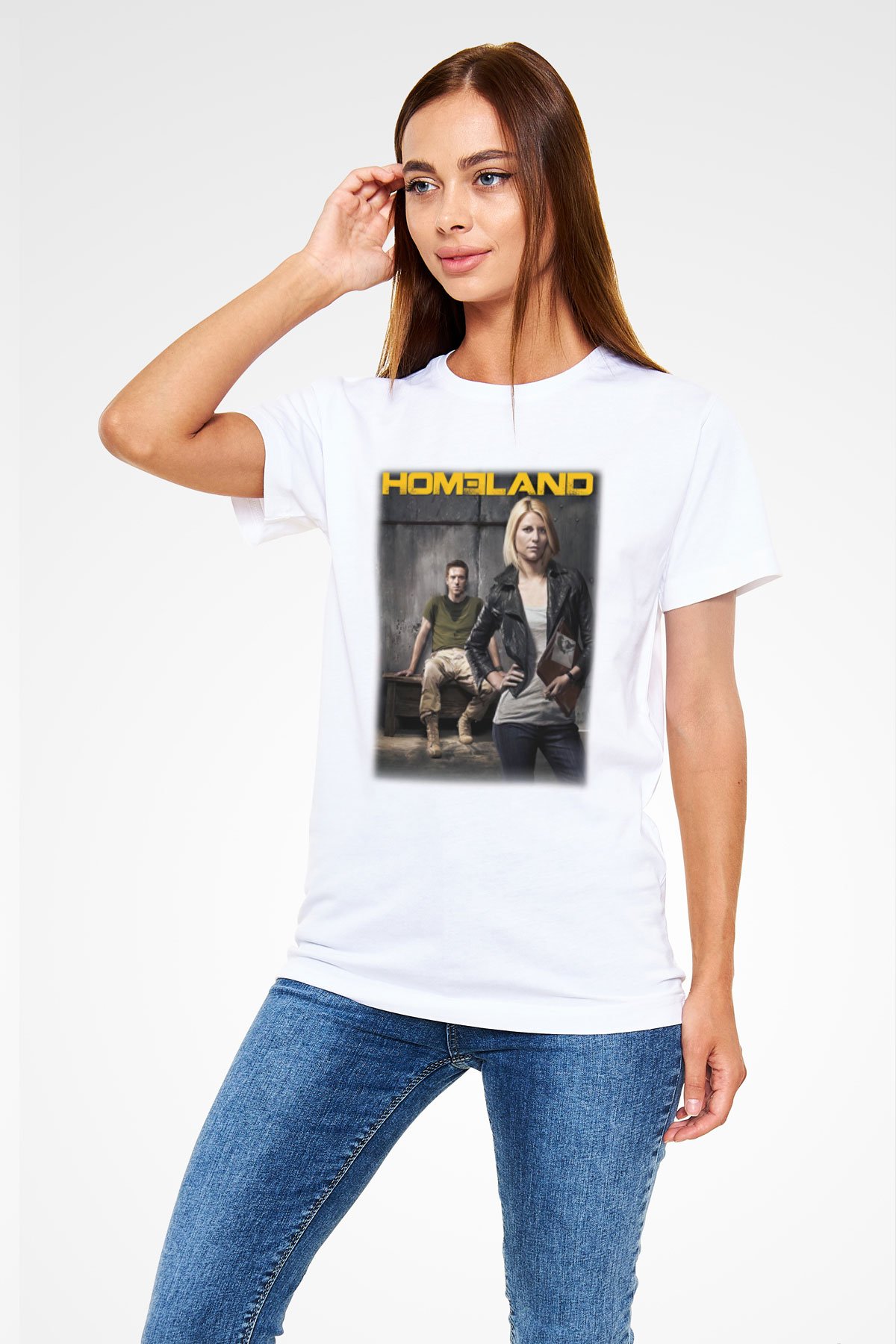 Homeland Beyaz Unisex Tişört T-Shirt