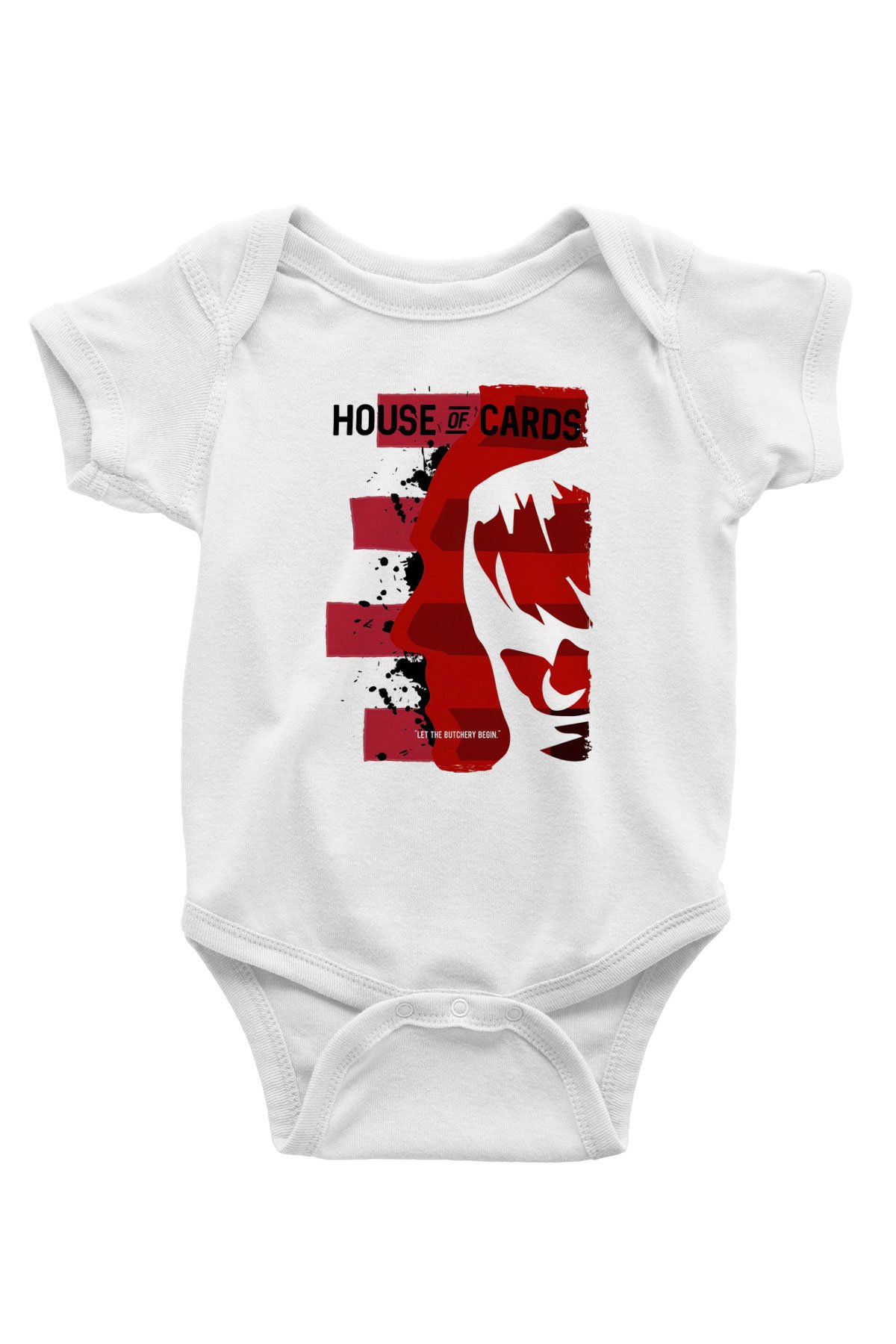 House of Cards Beyaz Bebek Body - Zıbın