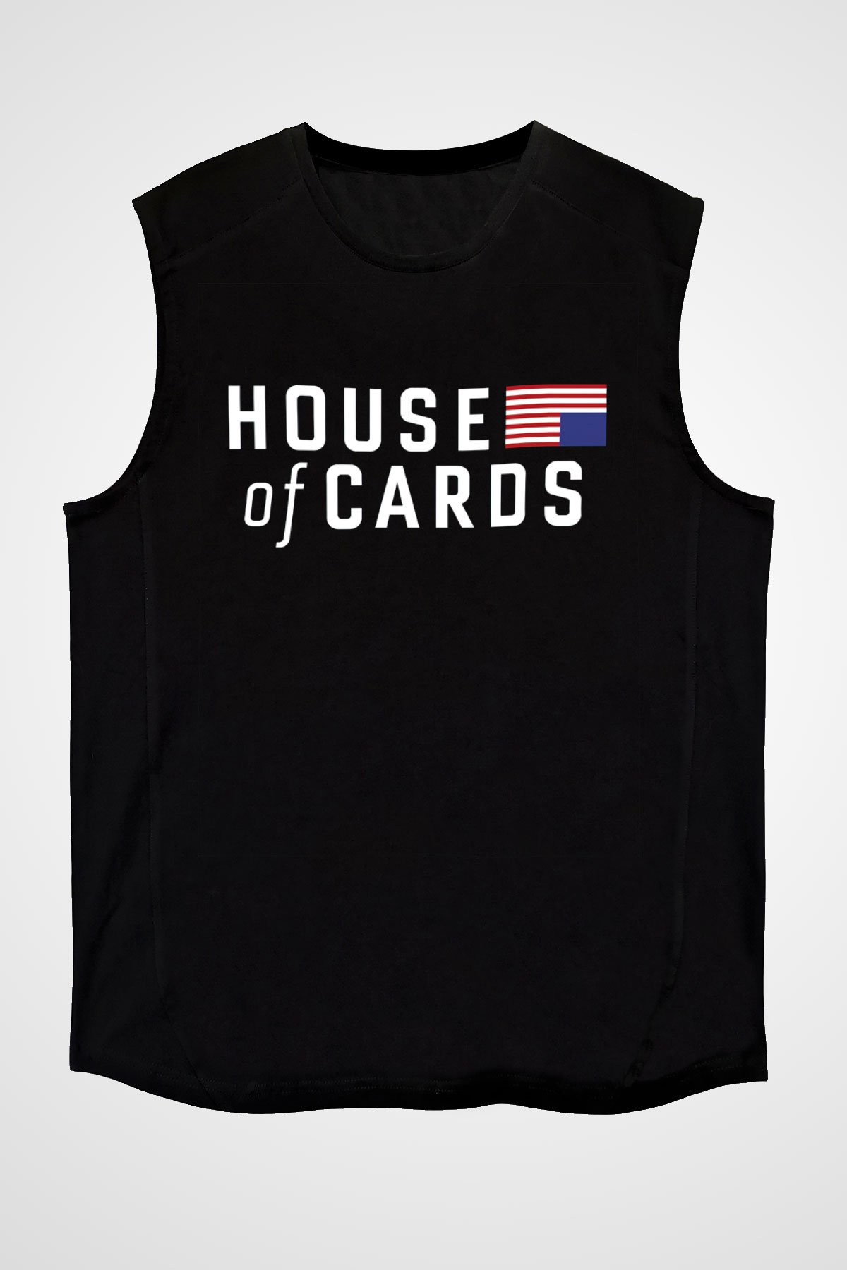 House of Cards Siyah Unisex Kolsuz Tişört