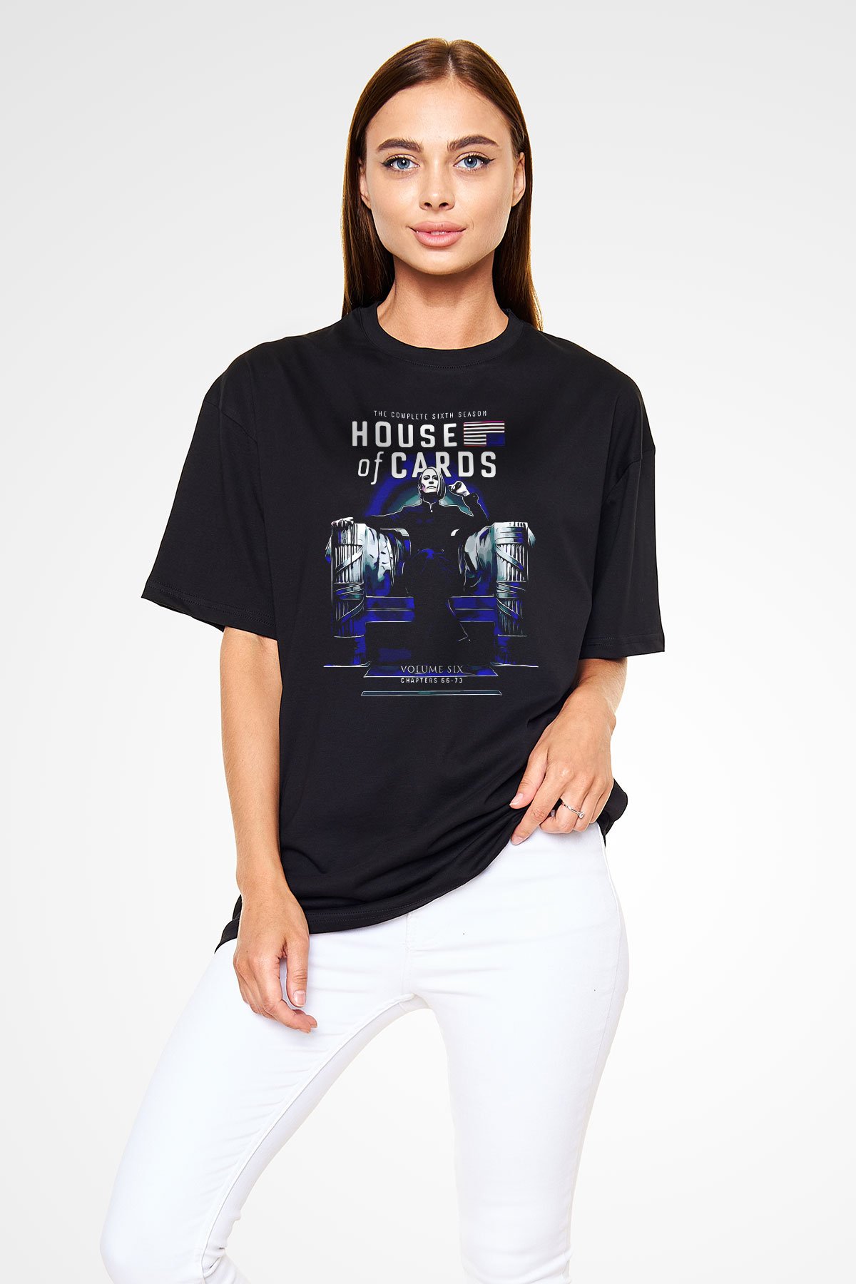 House of Cards Siyah Unisex Tişört T-Shirt