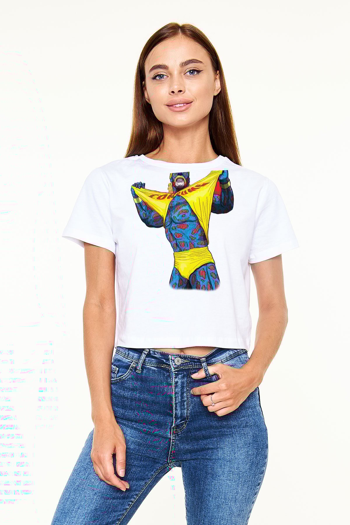 Hulk Hogan Beyaz Unisex Oversize Tişört