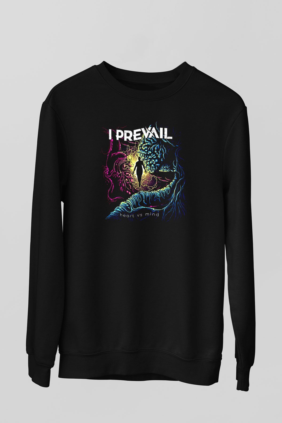 I Prevail Baskılı Unisex Siyah Sweatshirt