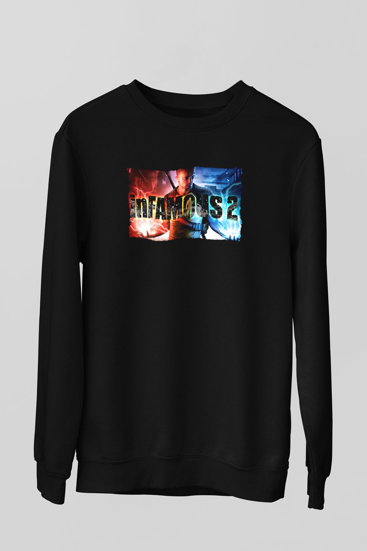 Infamous Siyah Unisex Sweatshirt