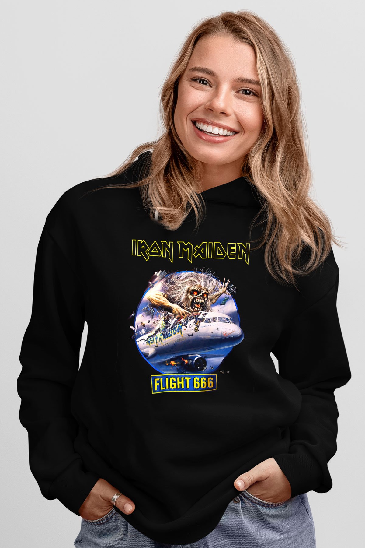 Iron Maiden Siyah Unisex Hoodie