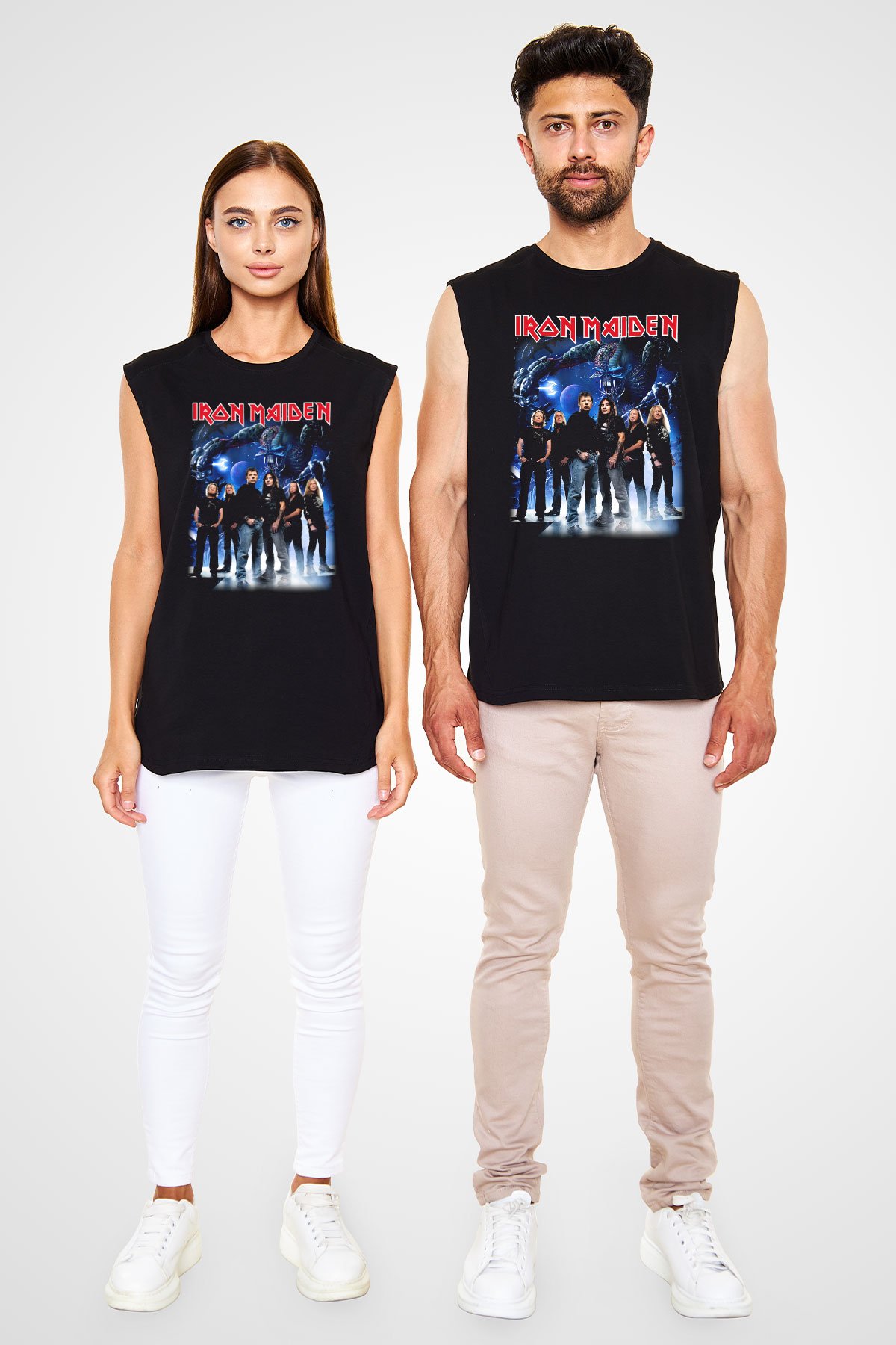 Iron Maiden Siyah Unisex Kolsuz Tişört
