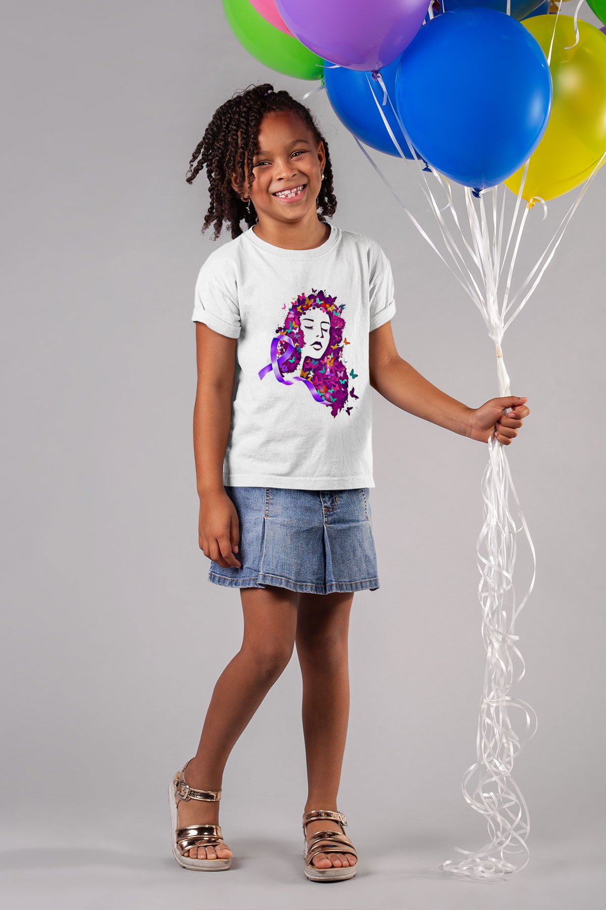 Kanser Günü Baskılı Beyaz Unisex Beyaz Çocuk Tişört - Tshirt
