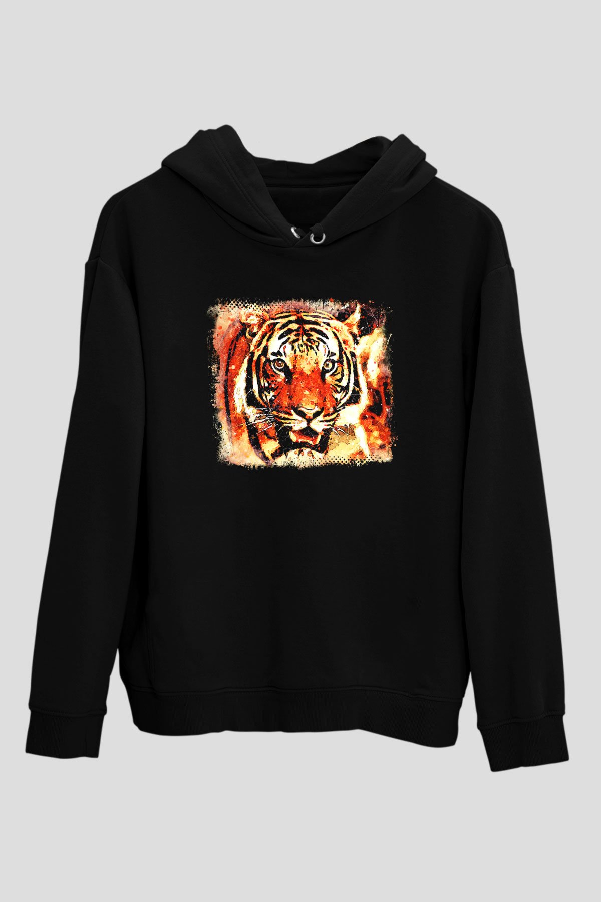 Kaplan Siyah Unisex Hoodie