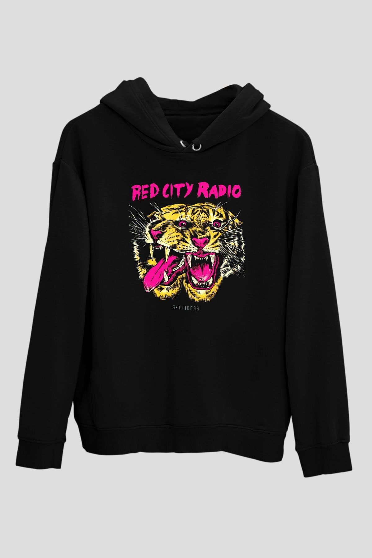 Kaplan Siyah Unisex Hoodie