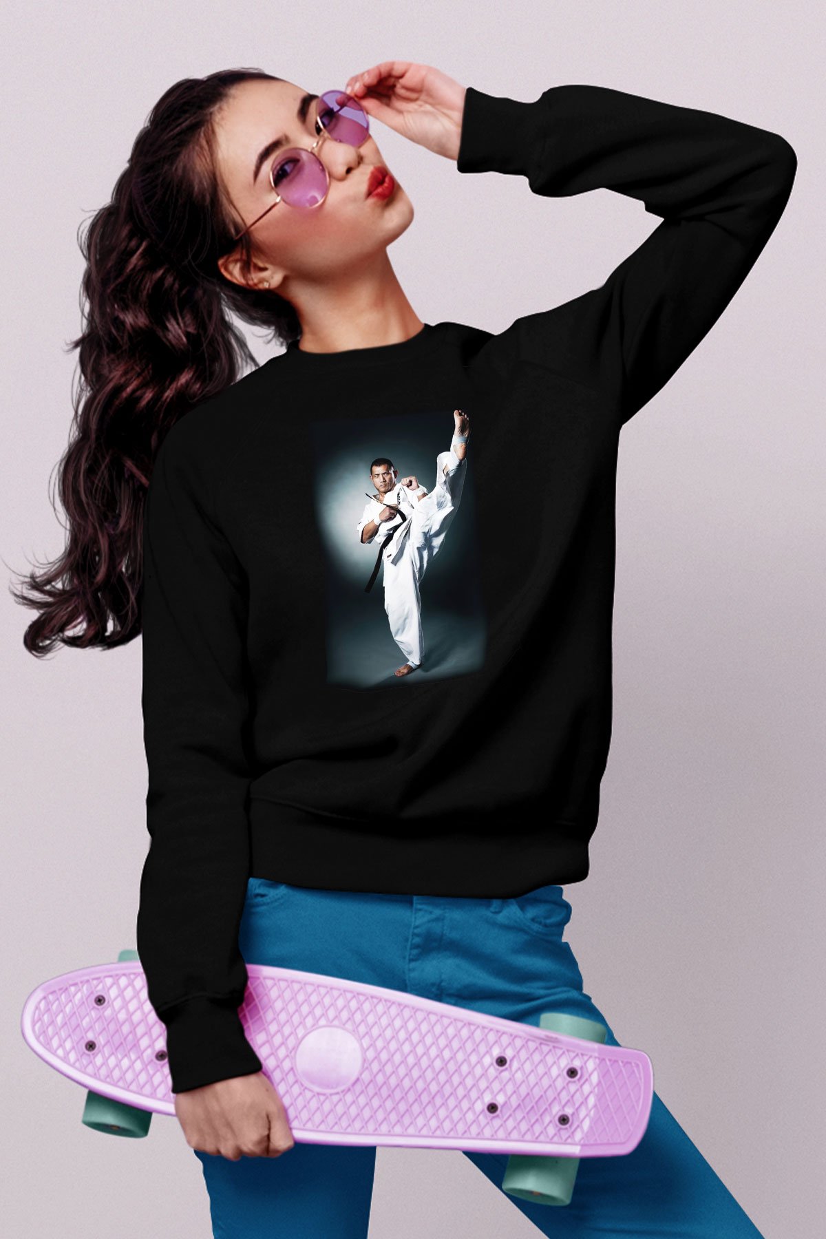 Karate Siyah Unisex Sweatshirt