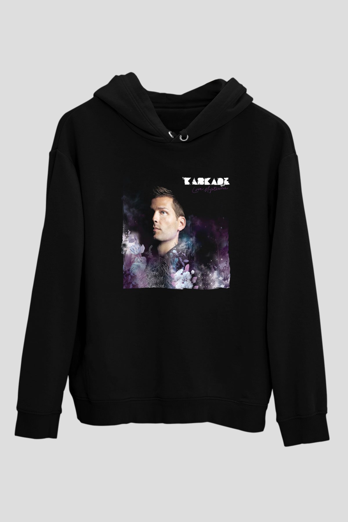 Kaskade Siyah Unisex Kapüşonlu Sweatshirt