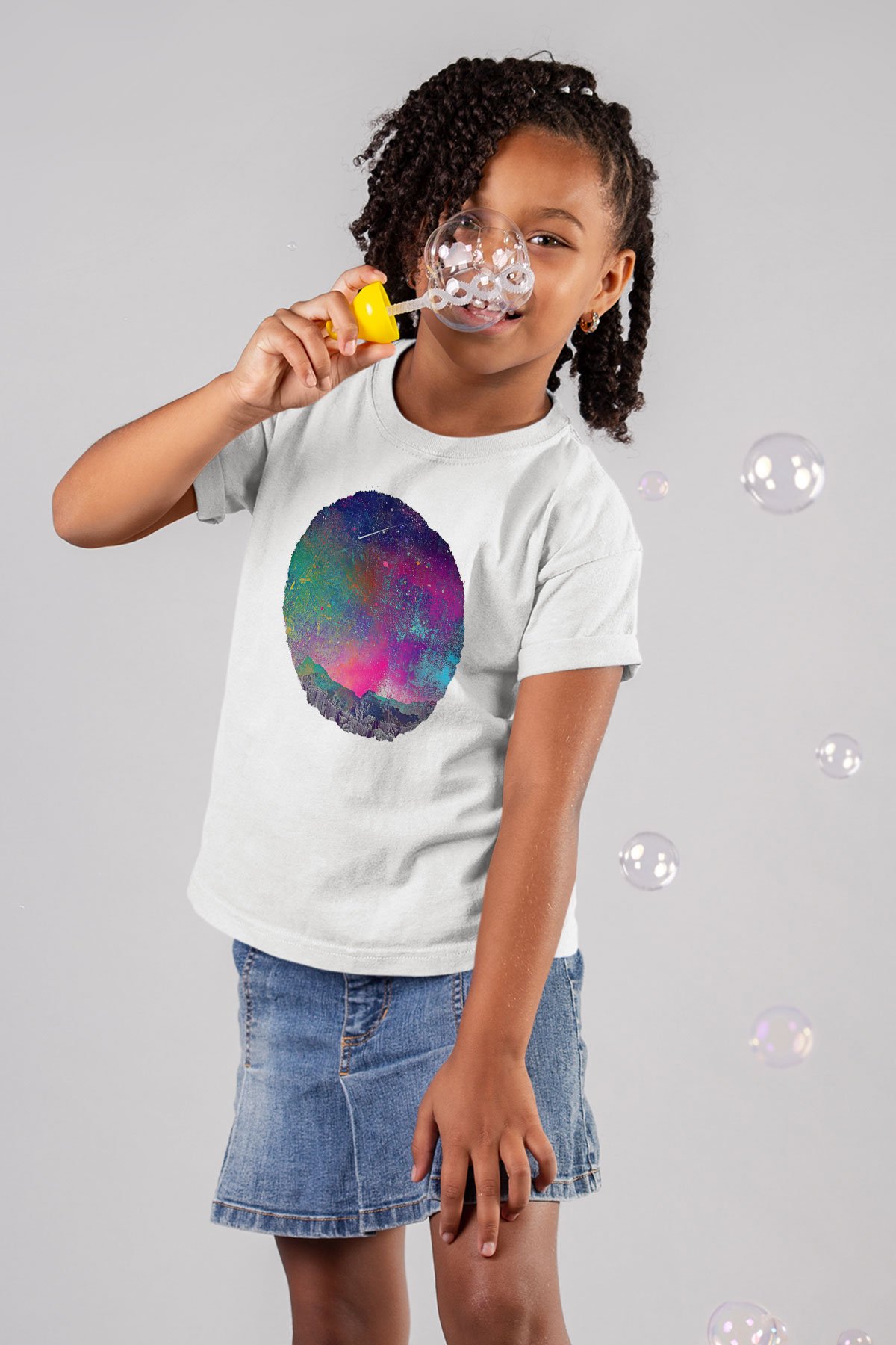Khruanybin Baskılı Beyaz Unisex Beyaz Çocuk Tişört - Tshirt