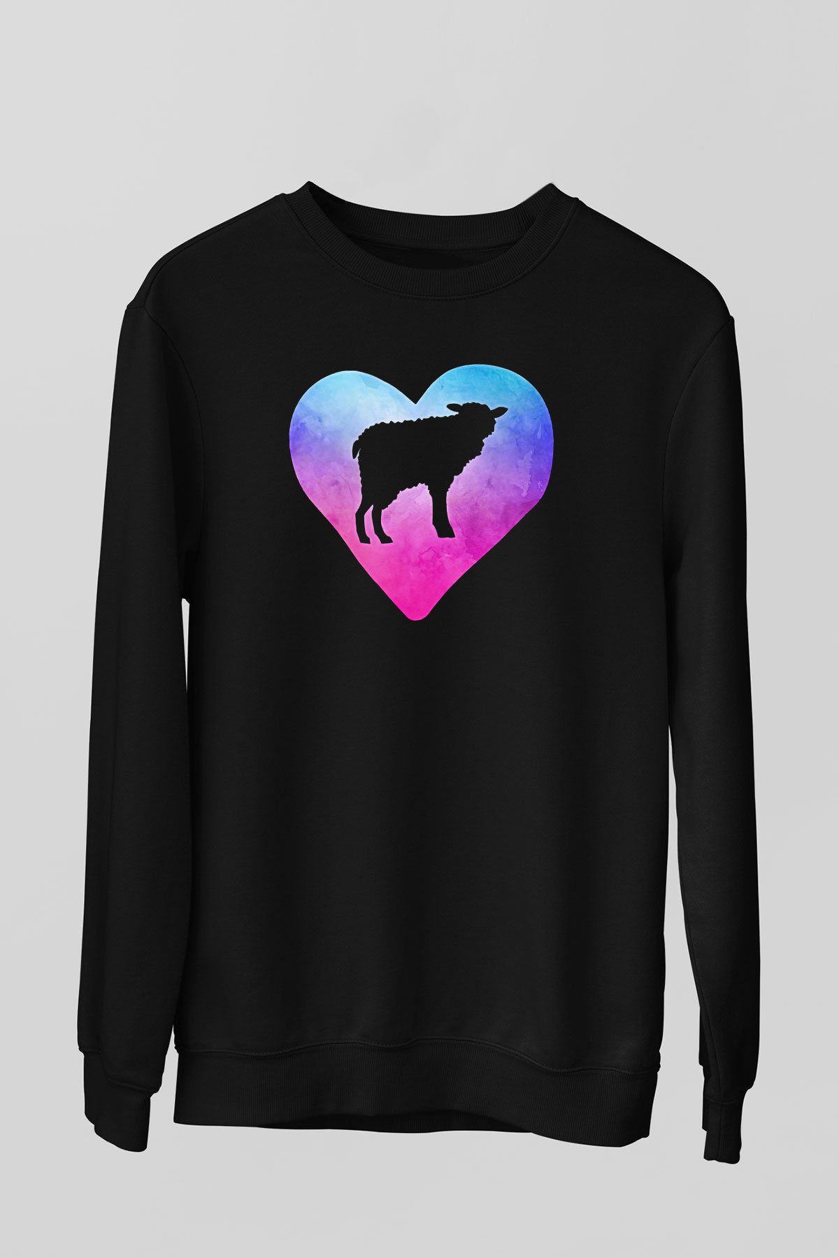 Kurban Bayramı Baskılı Unisex Siyah Sweatshirt