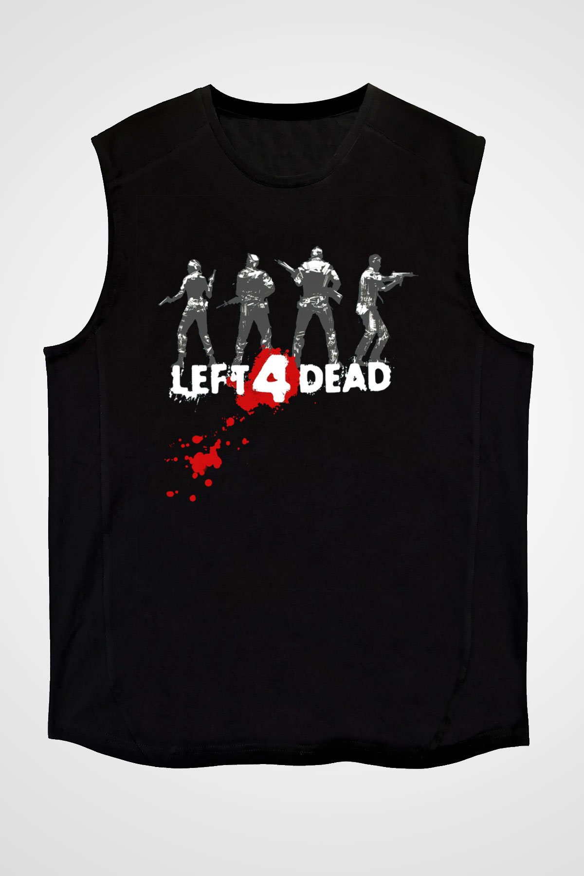 Left 4 Dead Siyah Unisex Kolsuz Tişört