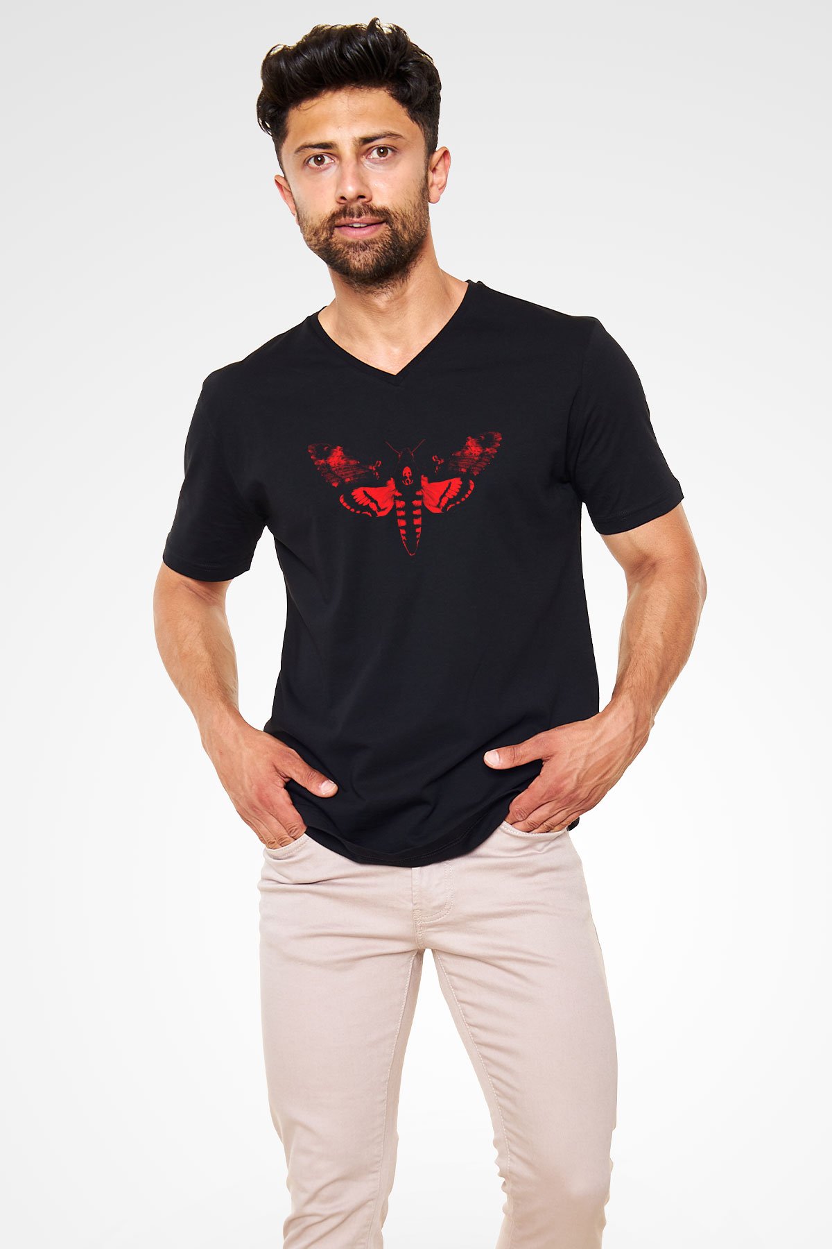 Lil Wayne Siyah Unisex V Yaka Tişört T-Shirt