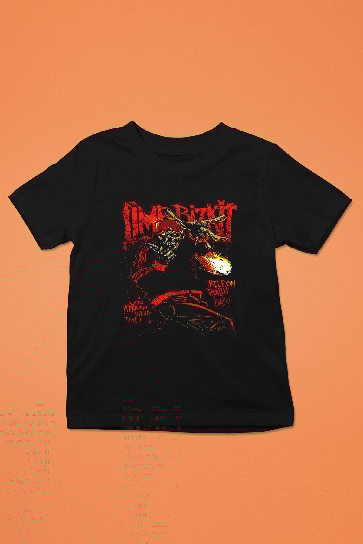 Limp Bizkit Baskılı Unisex Siyah Çocuk Tişört - Tshirt