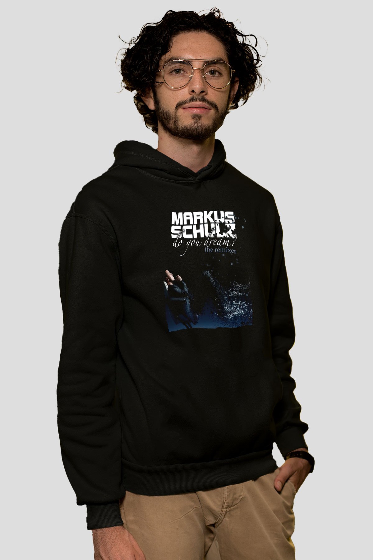 Markus Schulz Siyah Unisex Kapüşonlu Sweatshirt