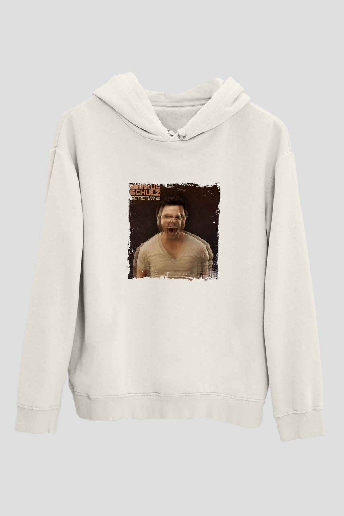 Markus SchulzBaskılı Beyaz Hoodie