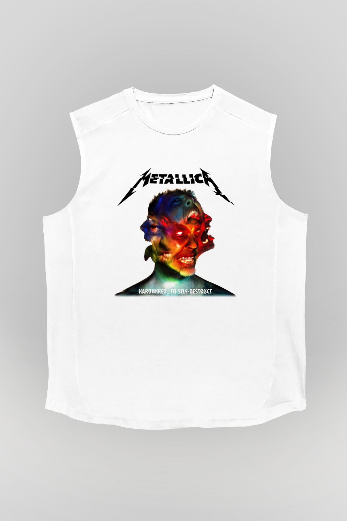 Metallica Beyaz Unisex Kolsuz Tişört