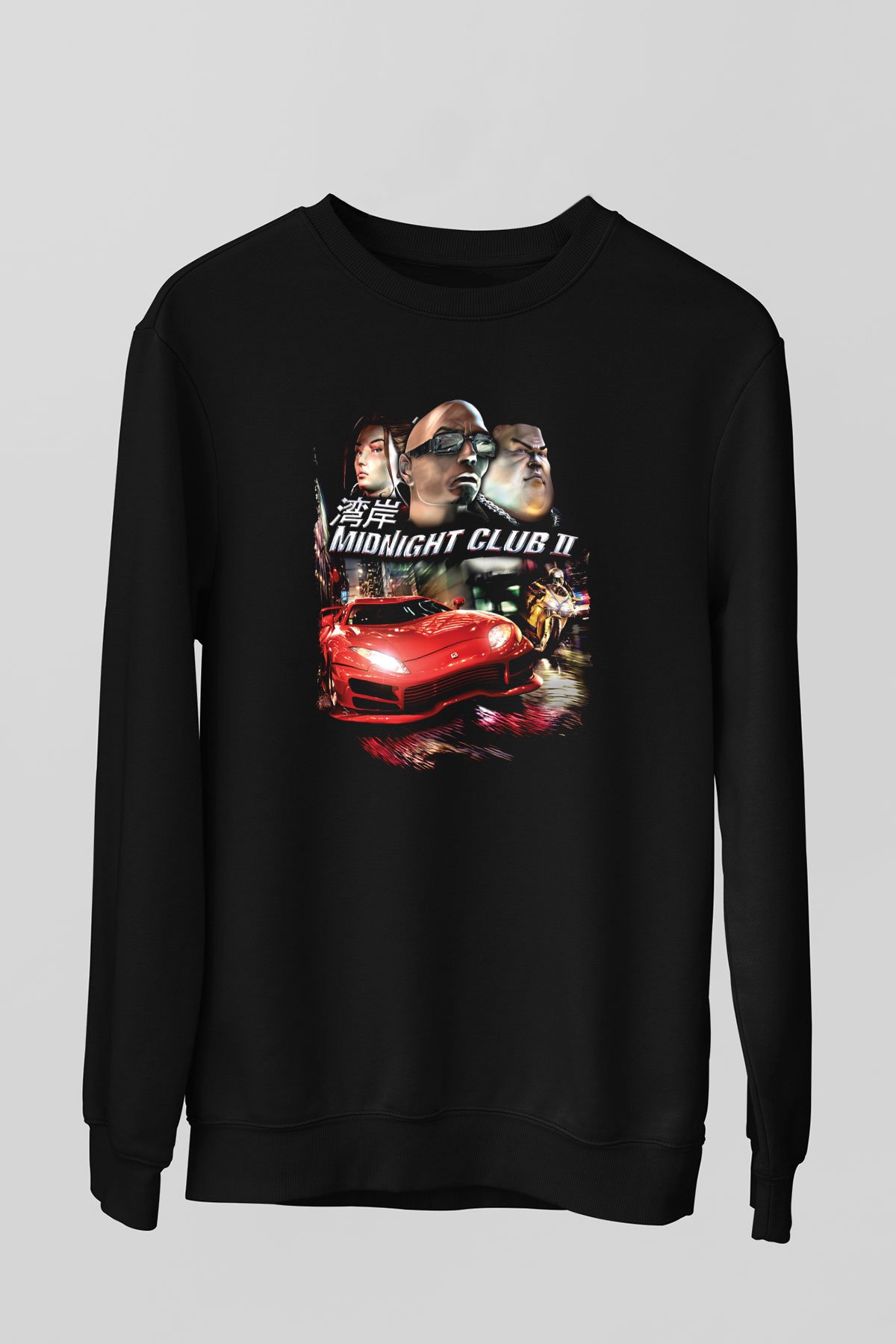 Midnight Club Siyah Unisex Sweatshirt