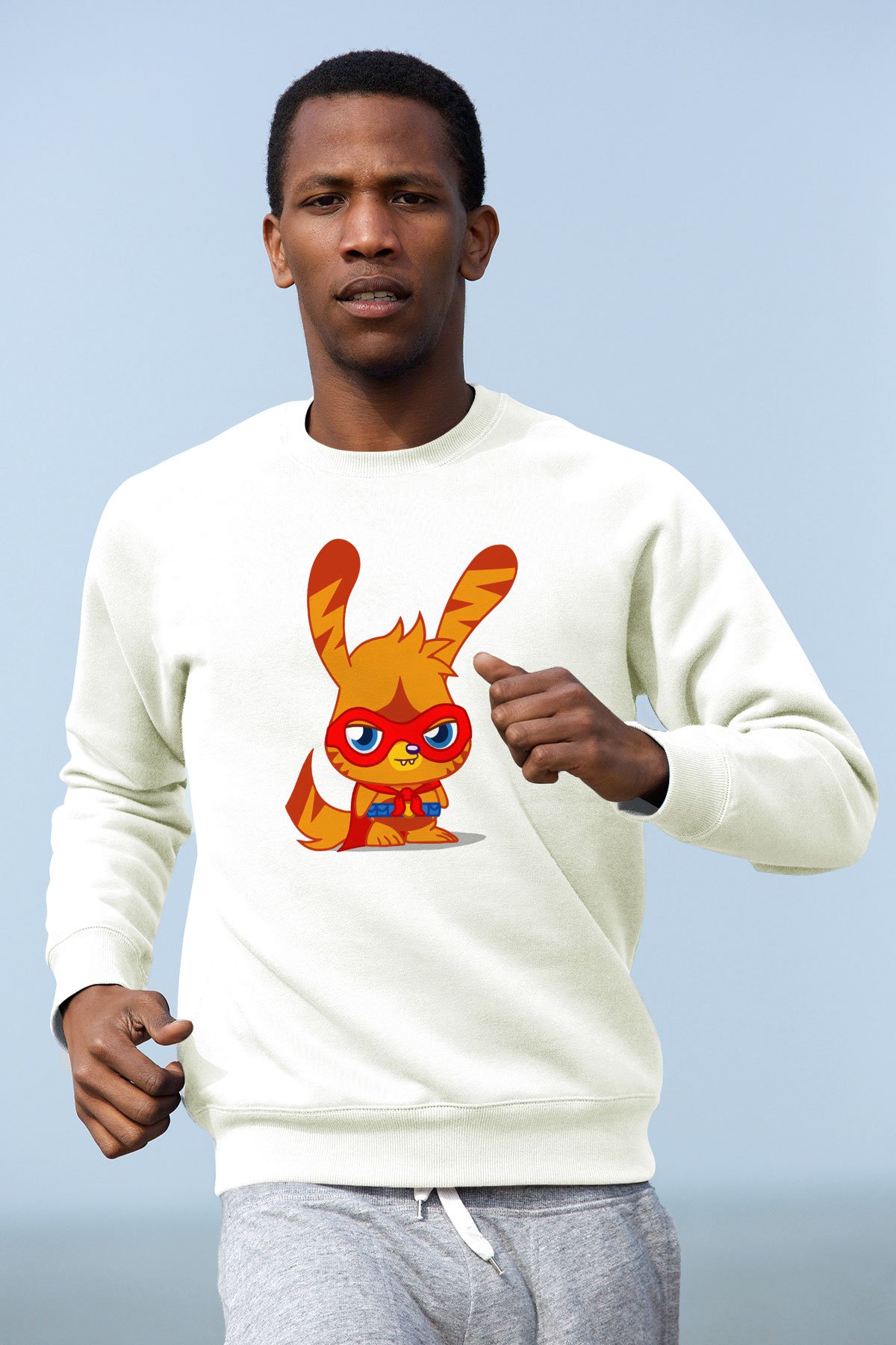 Moshi Monsters Beyaz Unisex Sweatshirt