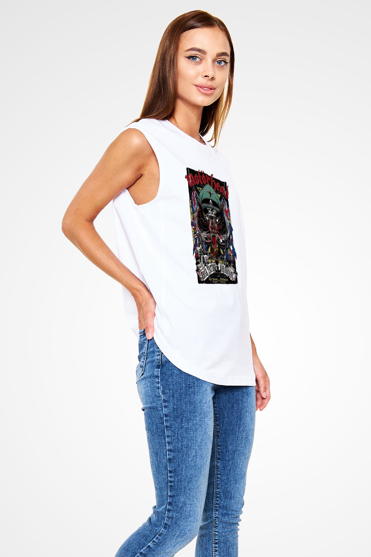 Motörhead Beyaz Unisex Kolsuz Tişört