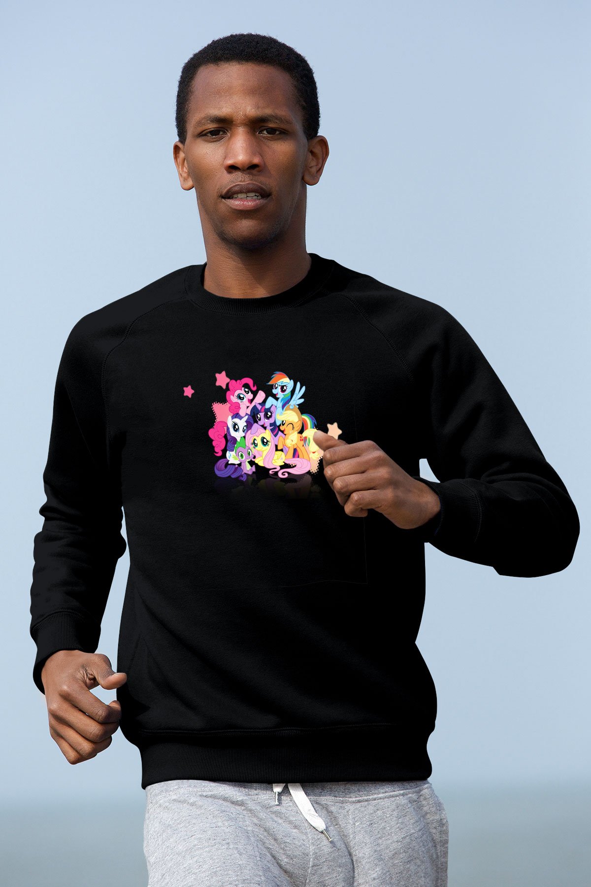 My Little Pony Siyah Unisex Sweatshirt