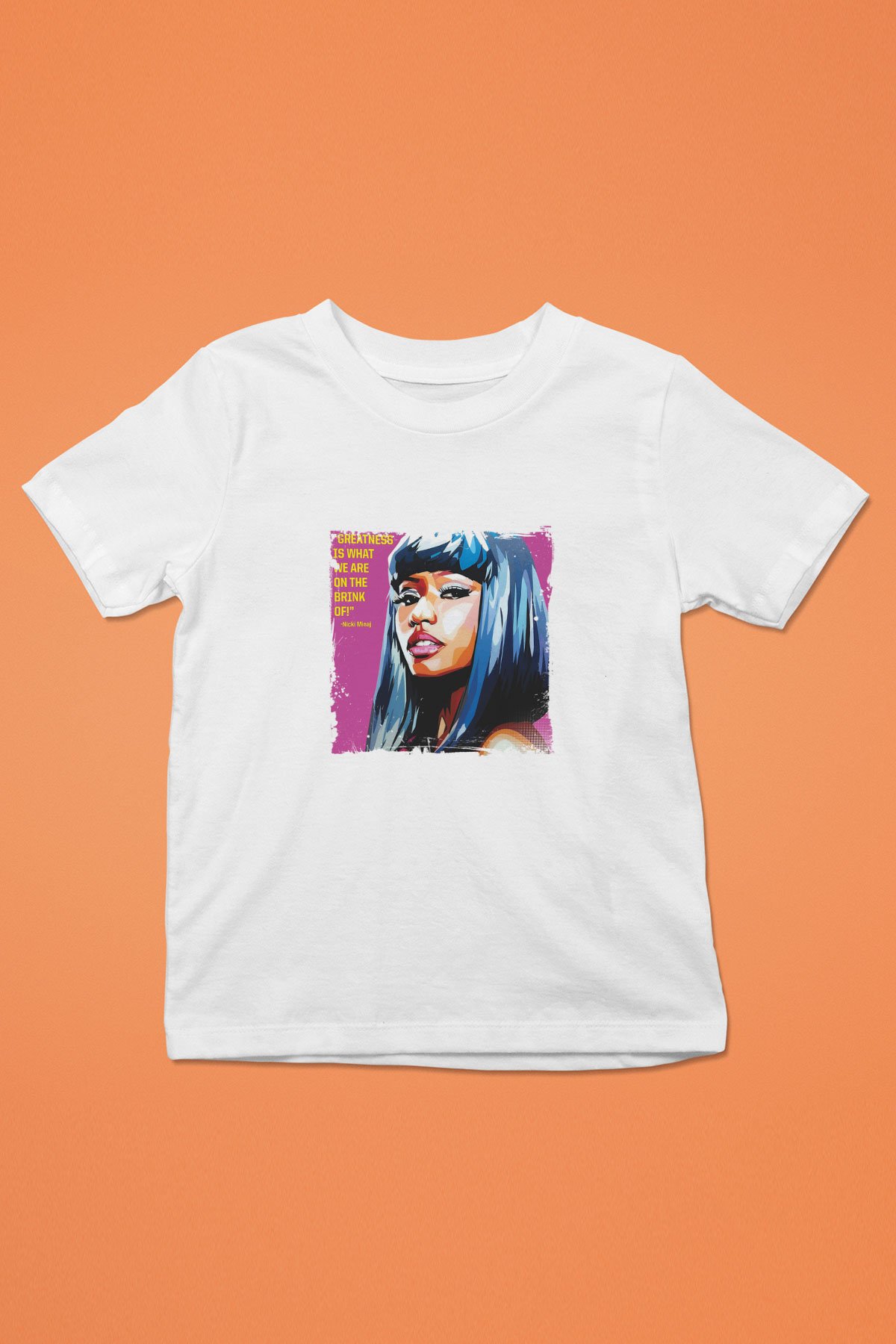 Nicki Minaj Baskılı Unisex Beyaz Çocuk Tişört