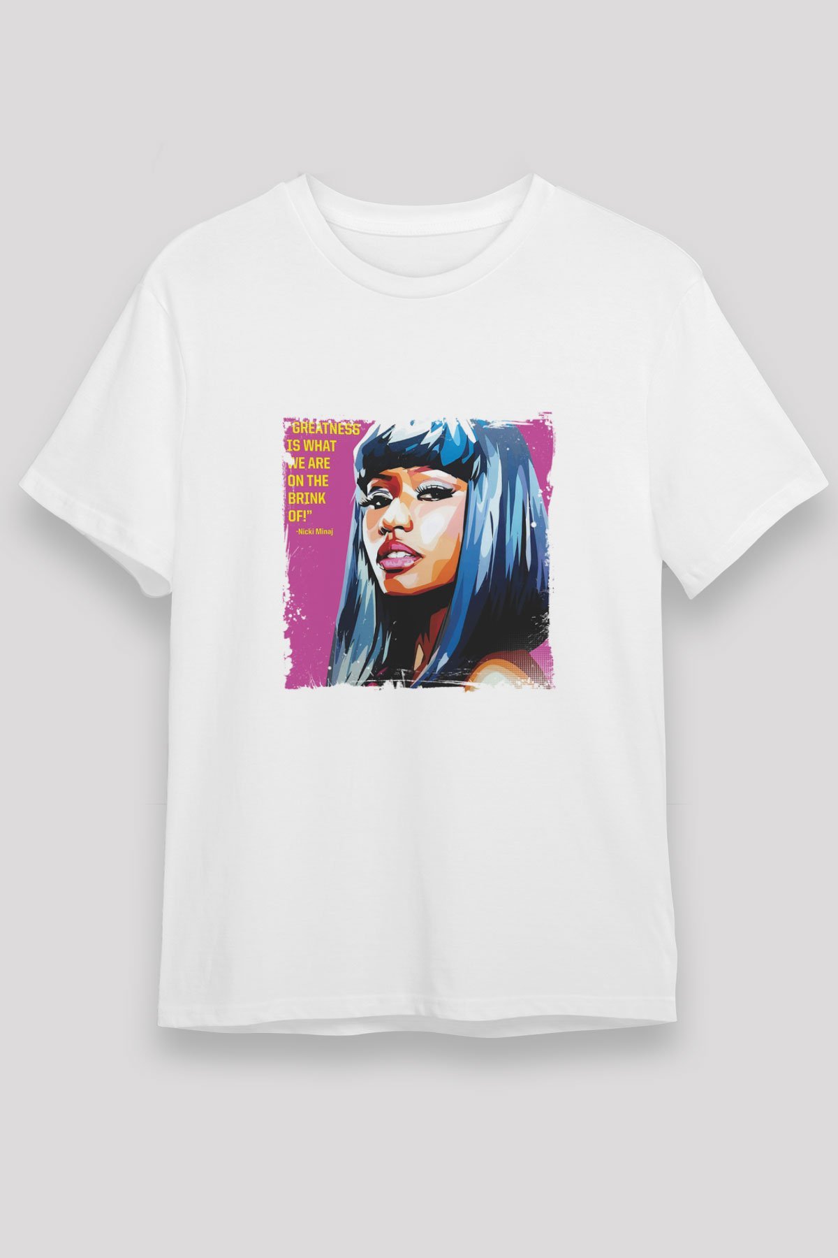 Nicki Minaj Baskılı Unisex Beyaz Tişört