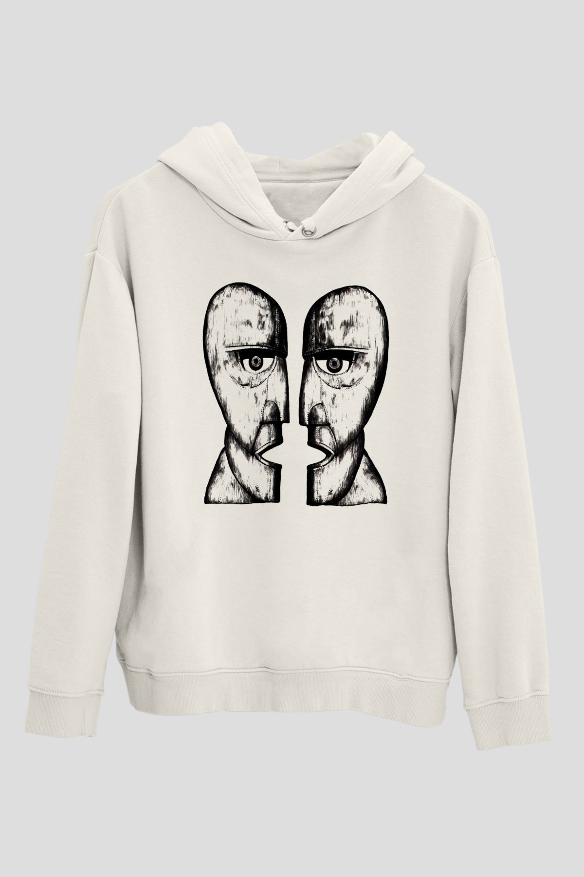 Pink Floyd Beyaz Unisex Kapüşonlu Sweatshirt