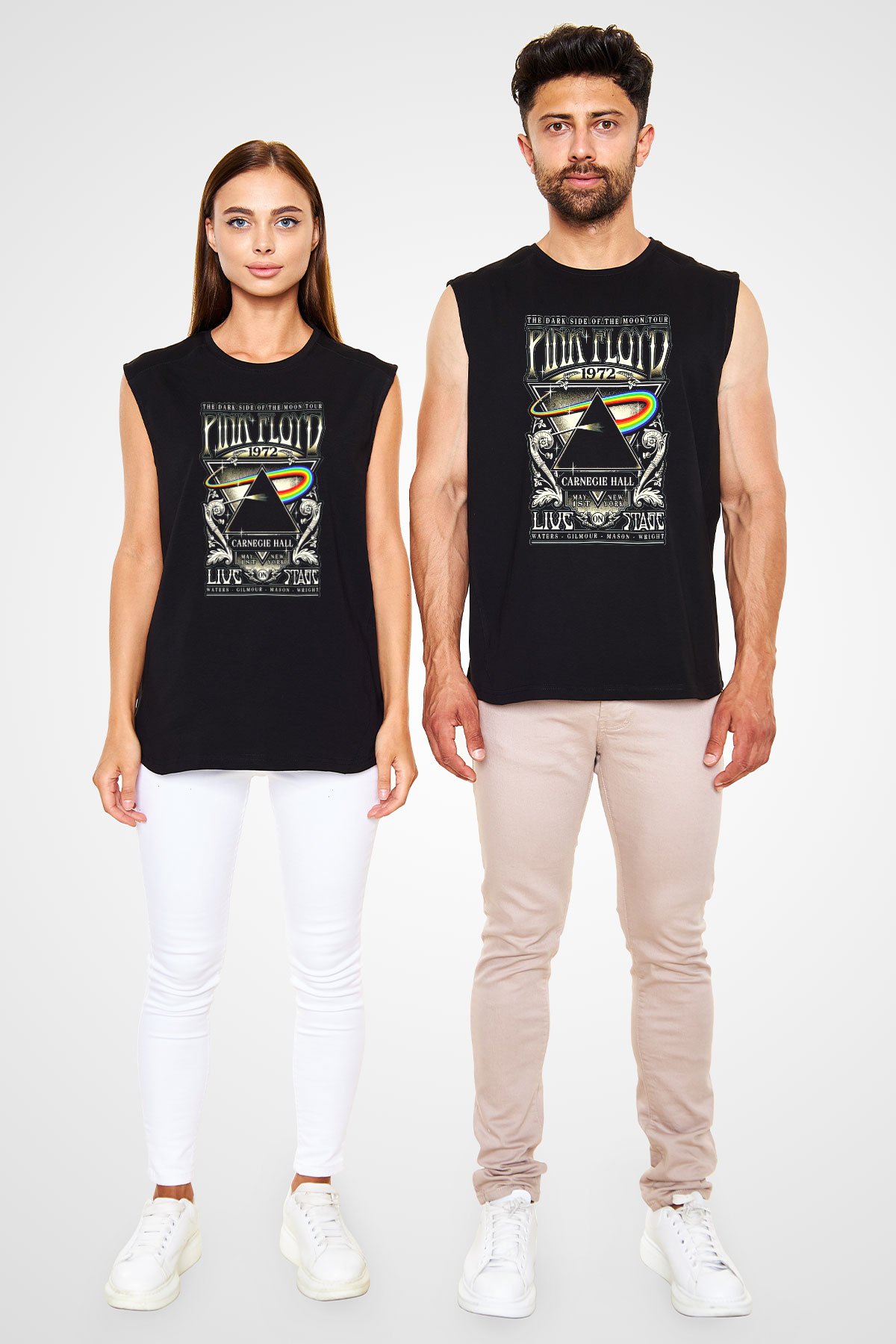 Pink Floyd Siyah Unisex Kolsuz Tişört