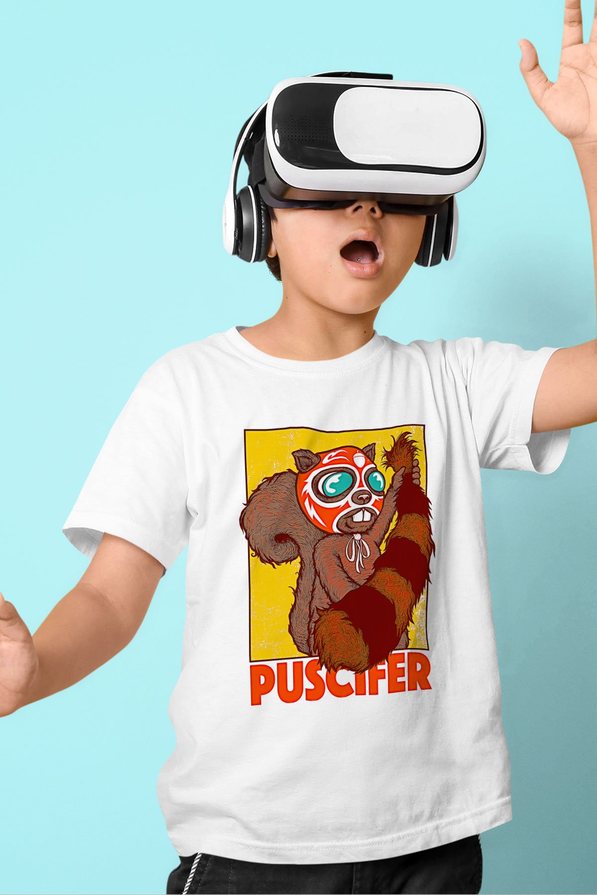 Powerwolf Baskılı Unisex Siyah Çocuk Tişört - Tshirt