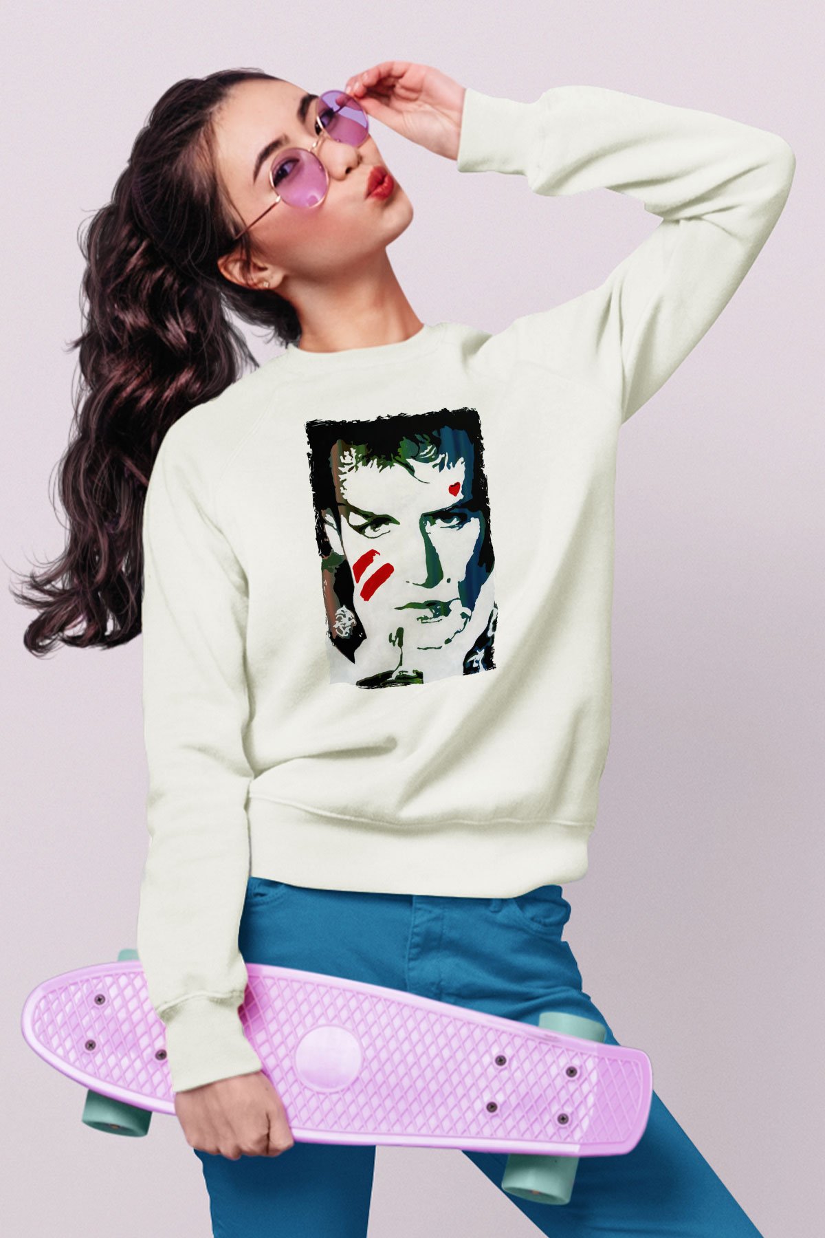 Prince Beyaz Unisex Sweatshirt