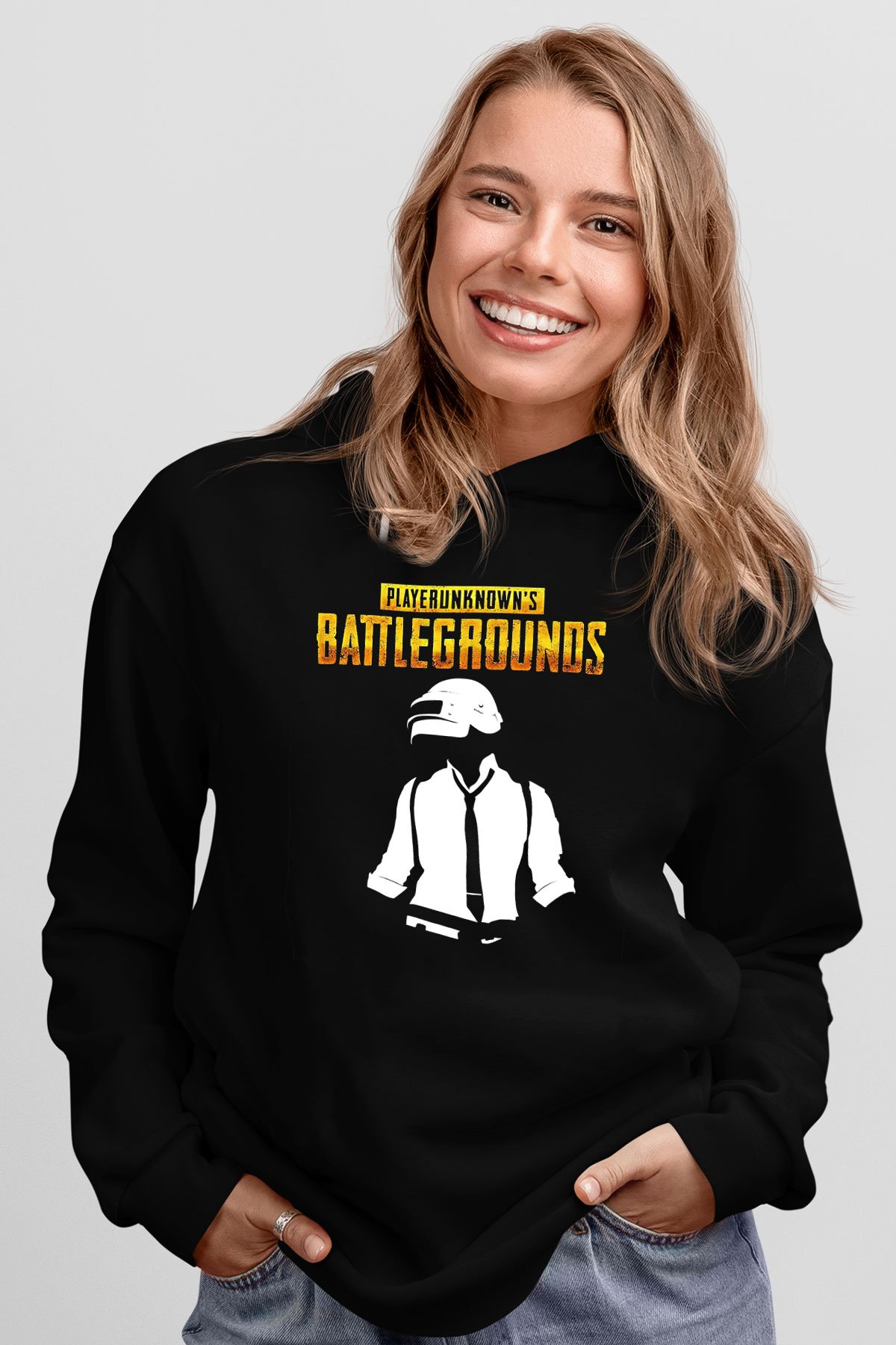 PUBG Siyah Unisex Hoodie