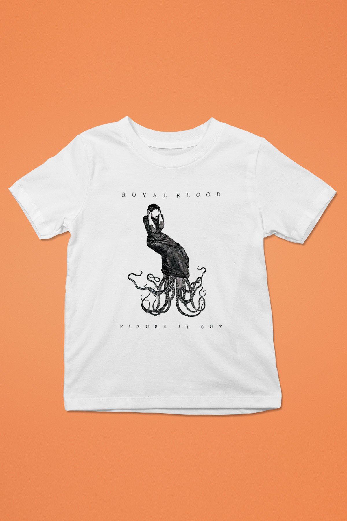 Royal Blood Baskılı Beyaz Unisex Çocuk Tişört
