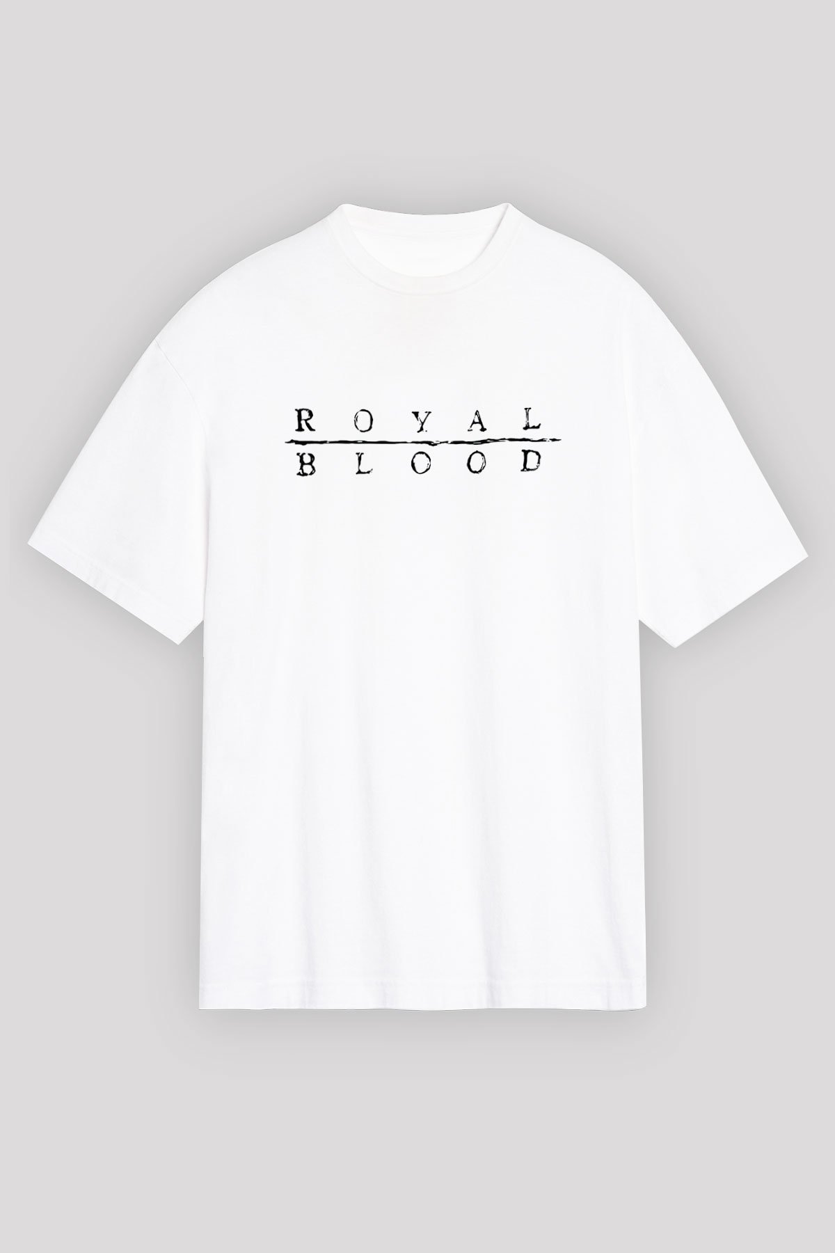 Royal Blood Beyaz Unisex Oversize Tişört T-Shirt