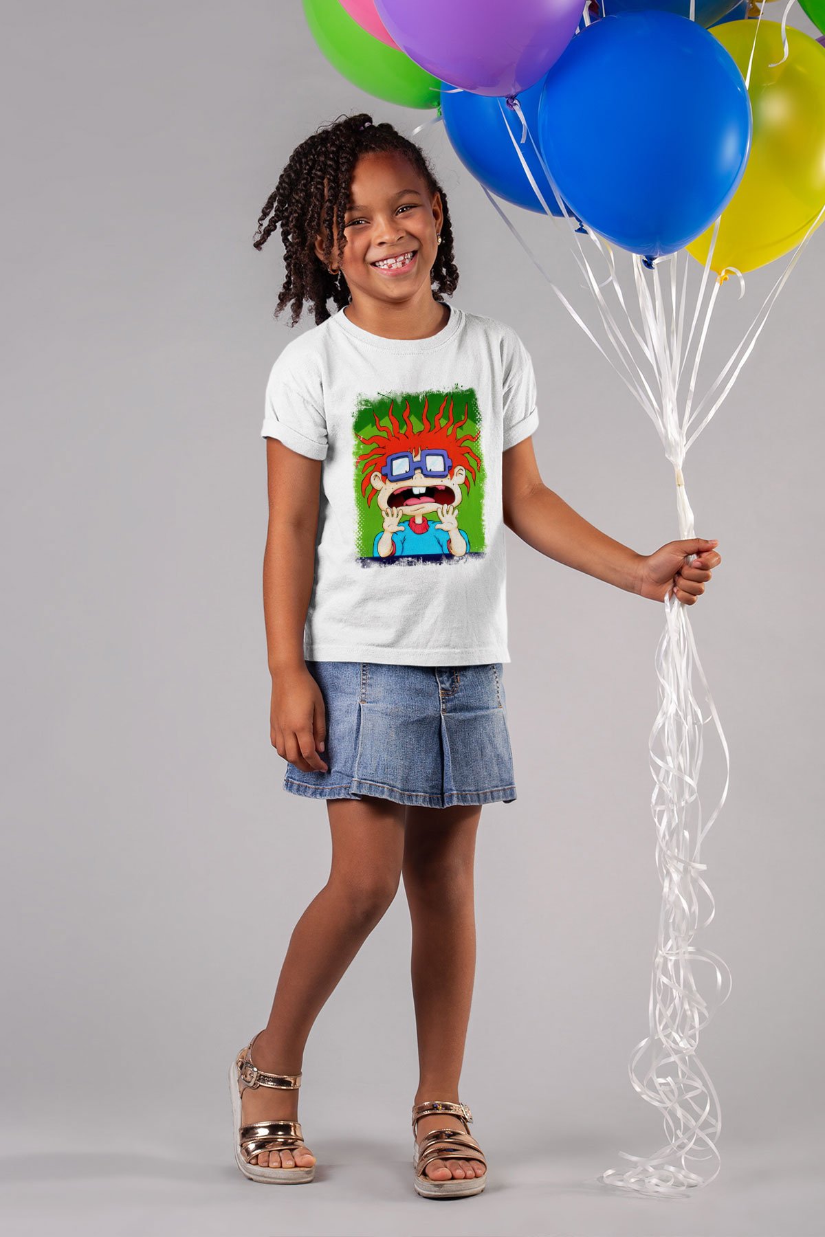 Rugrats Baskılı Beyaz Unisex Çocuk Tişört
