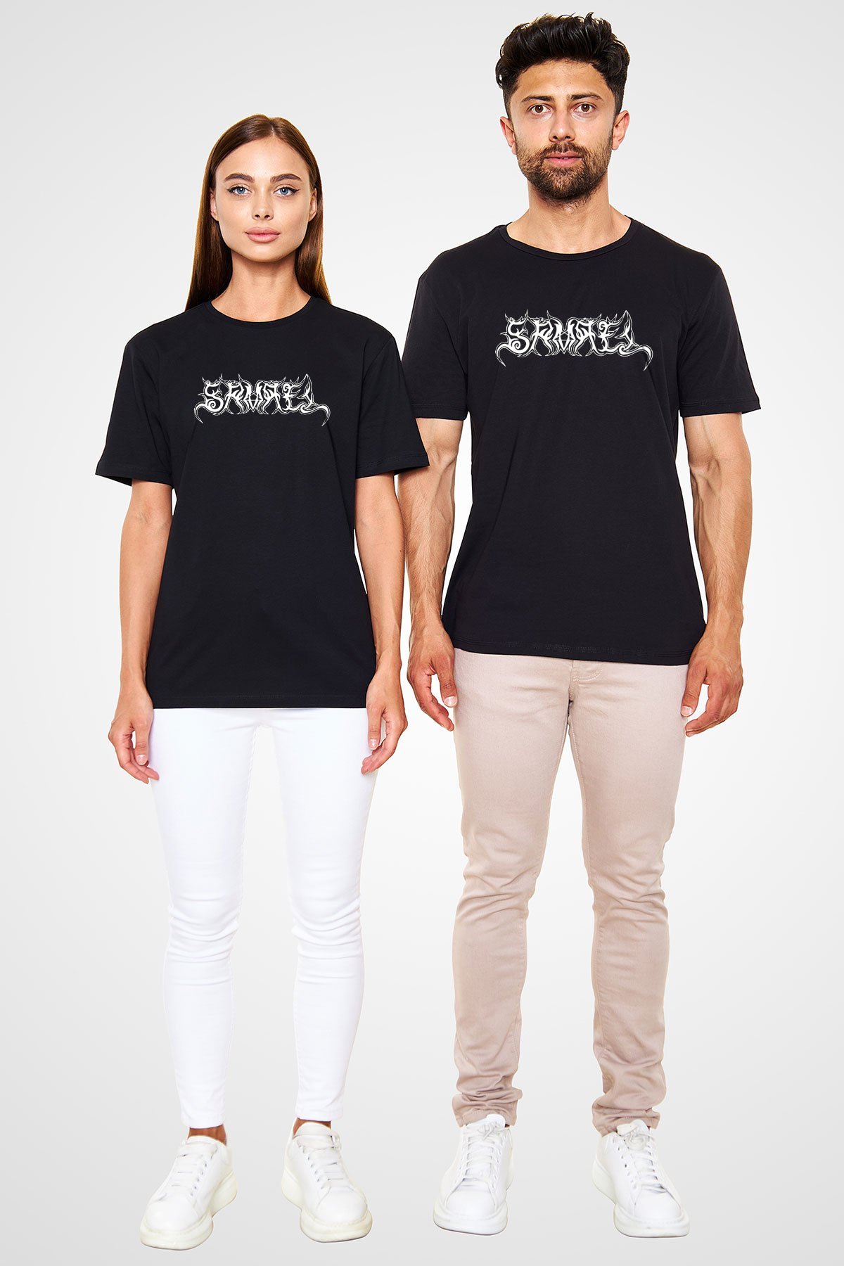 Samael Baskılı Unisex Siyah Tişört - Tshirt
