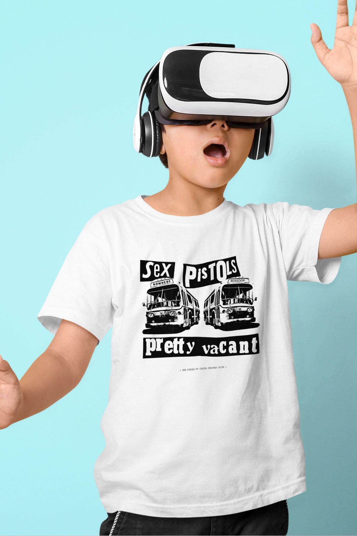 Sex Pistols Baskılı Beyaz Unisex Çocuk Tişört
