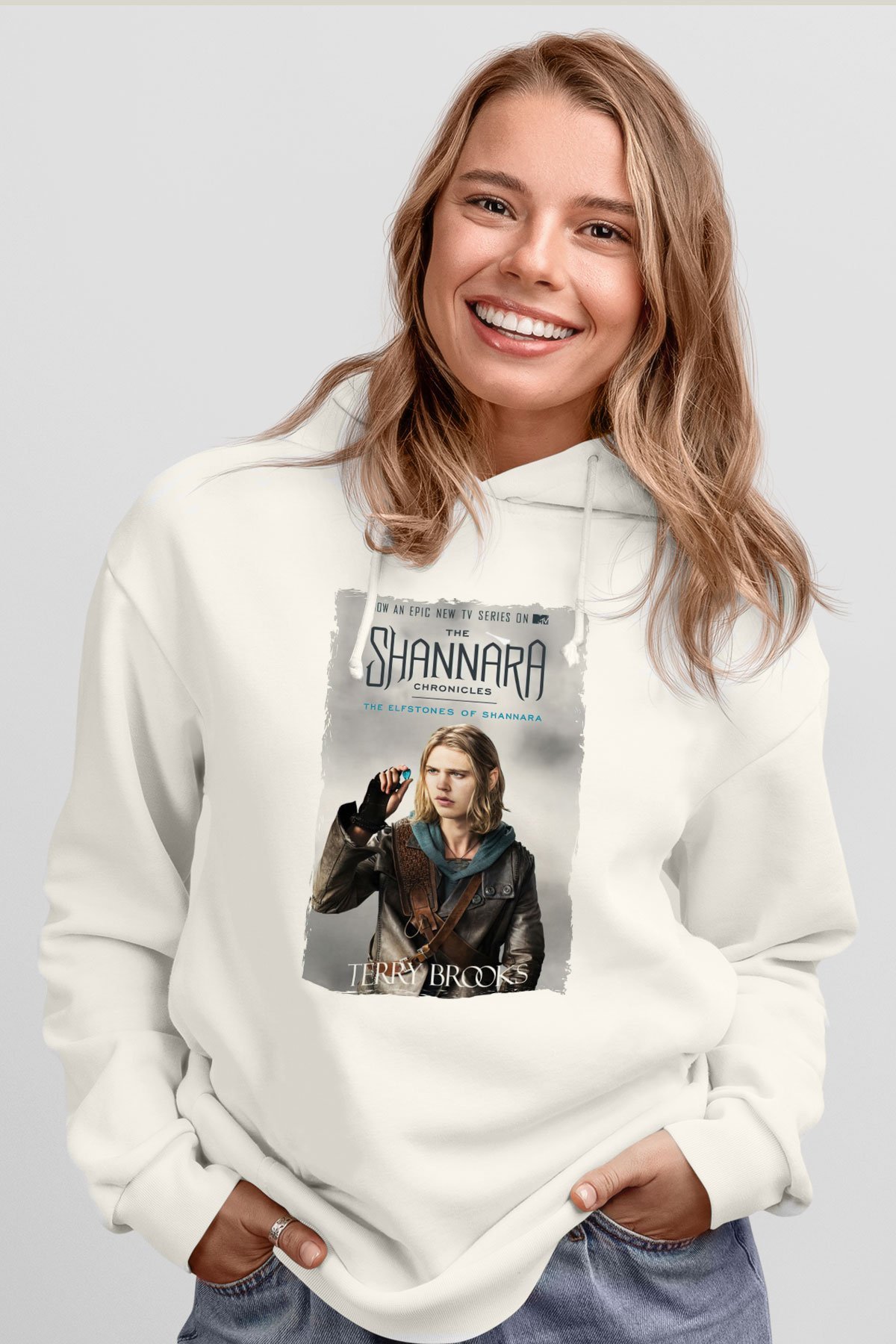 Shannara Chronicles Beyaz Unisex Hoodie